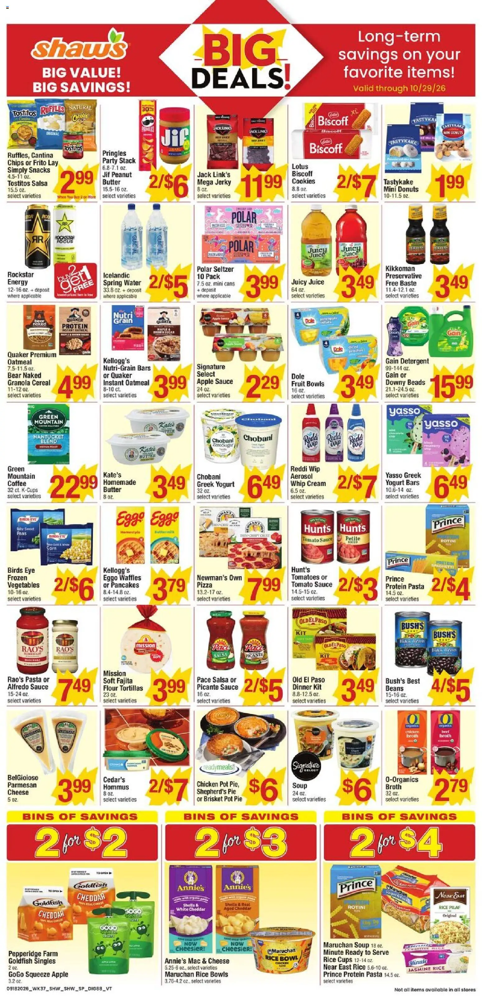 Shaw's Weekly Ad - valid from 09/18/2026 | Page: 8 | Products: Detergent, Chips, Tomato, Snacks