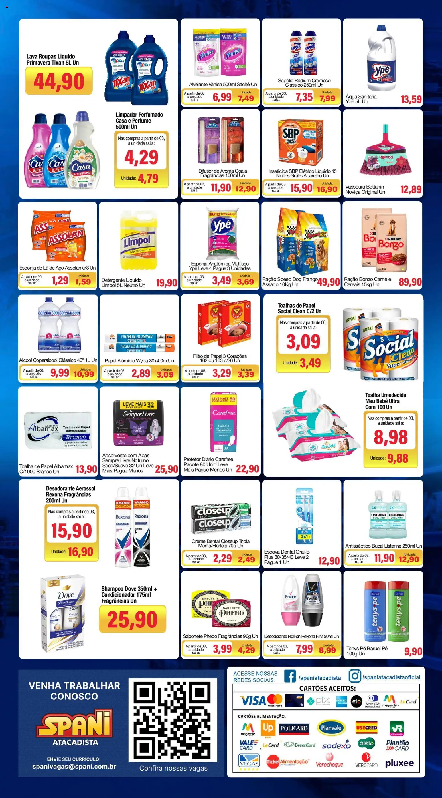 Spani Atacadista Folheto - válido de 25/08/2026 | Página: 4 | Produtos: Toalhas de papel, Papel alumínio, Escova, Detergente
