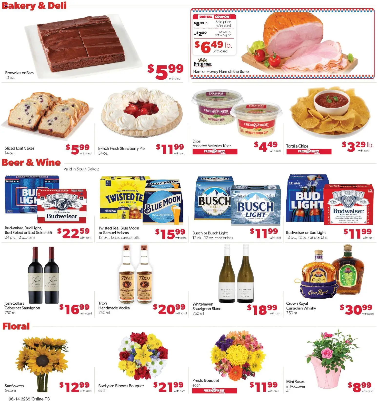 Family Fare Weekly Ad - SD - valid from 14.06.2026 | Page: 8 | Products: Corn, Wine, Tea, Vodka