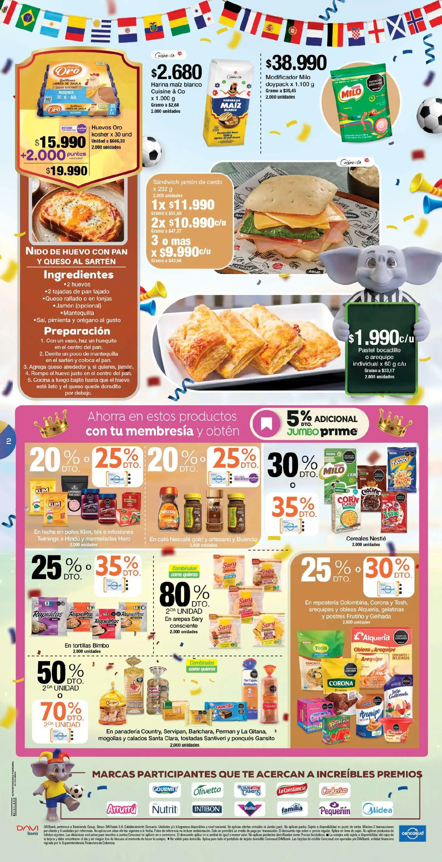 Jumbo revista - valida desde el 26/06/2026 | Página: 2 | Productos: Té, Arequipe, Harina, Orégano