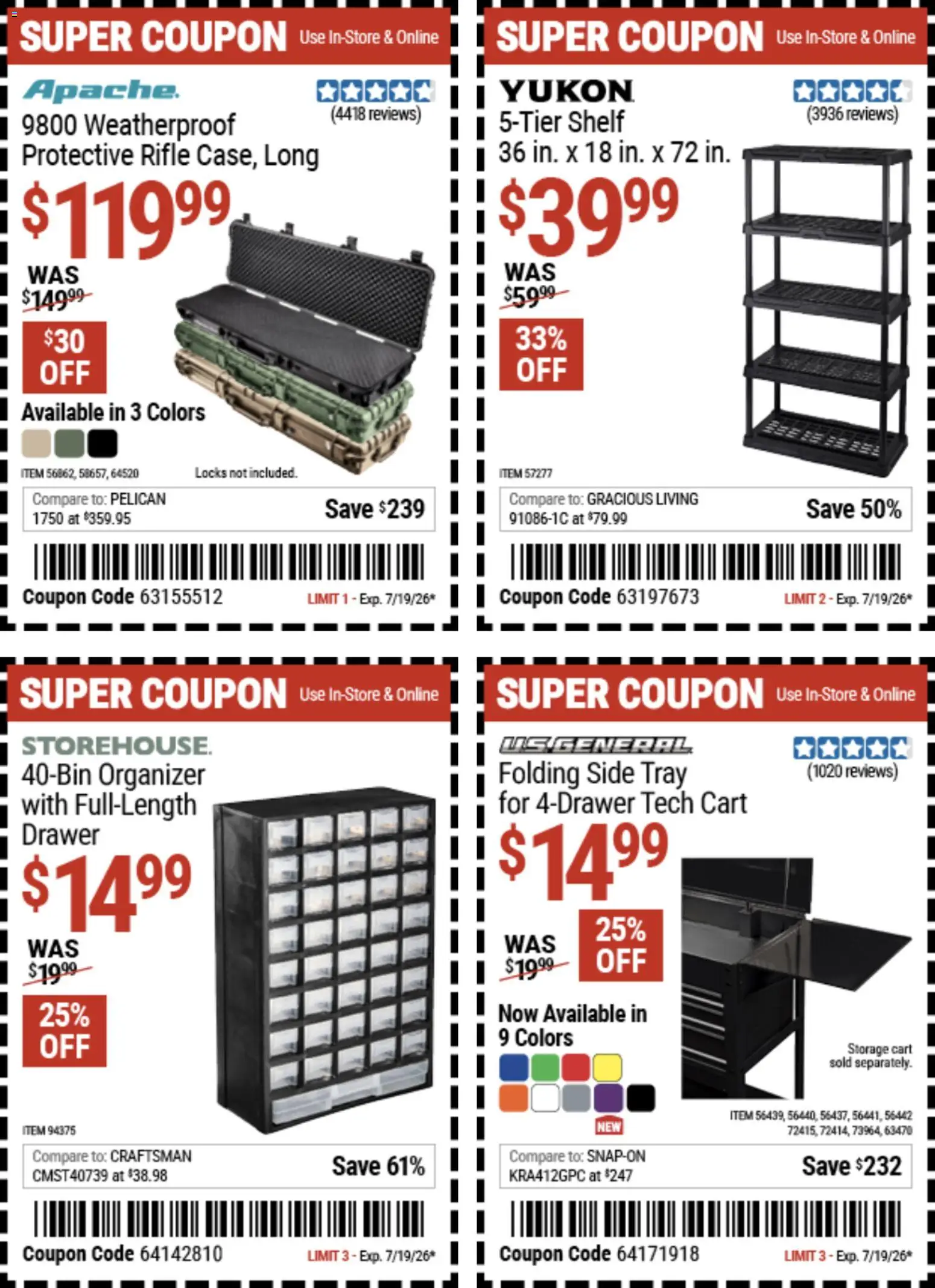 Harbor Freight Weekly Ad - valid from 07/06/2026 | Page: 13 | Products: Shelf, Rifle