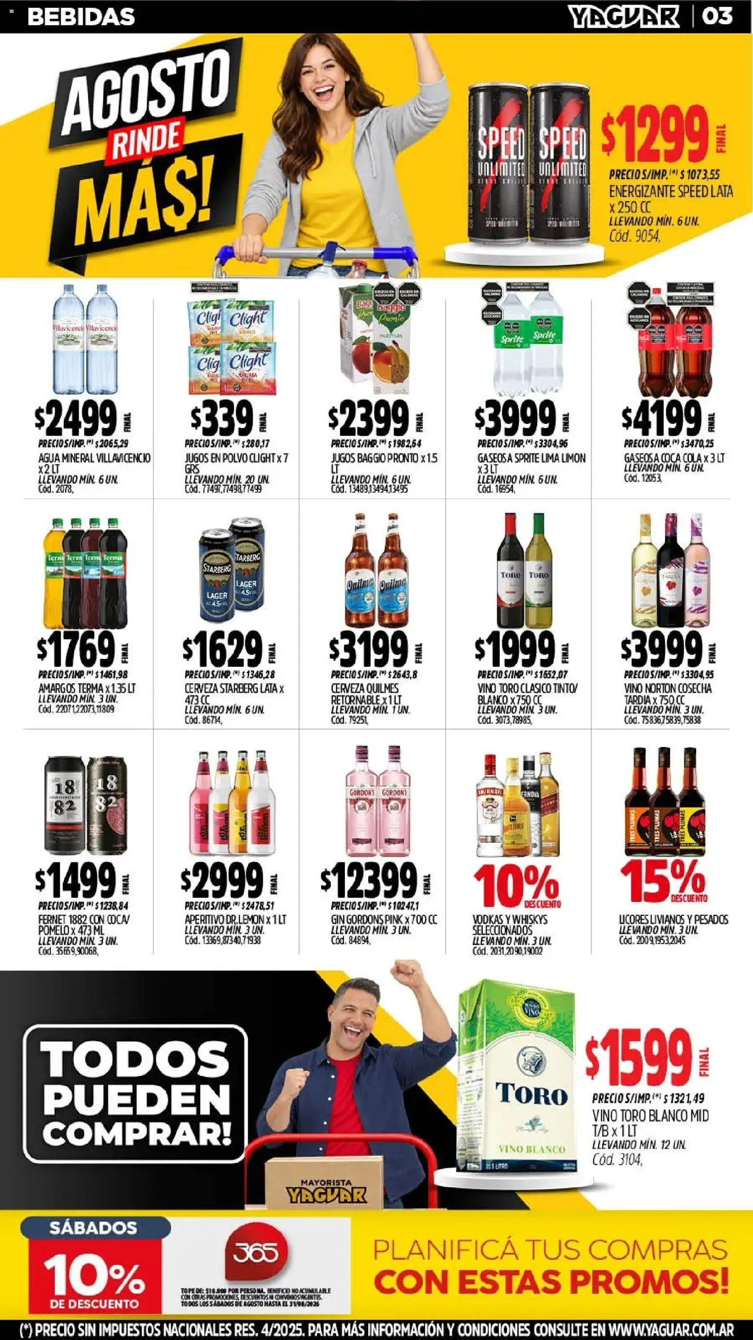 Yaguar - Oferta Semanal Jujuy │ válido desde el 24/08/2026 | Página: 4 | Productos: Sprite, Vino blanco, Limón, Pomelo
