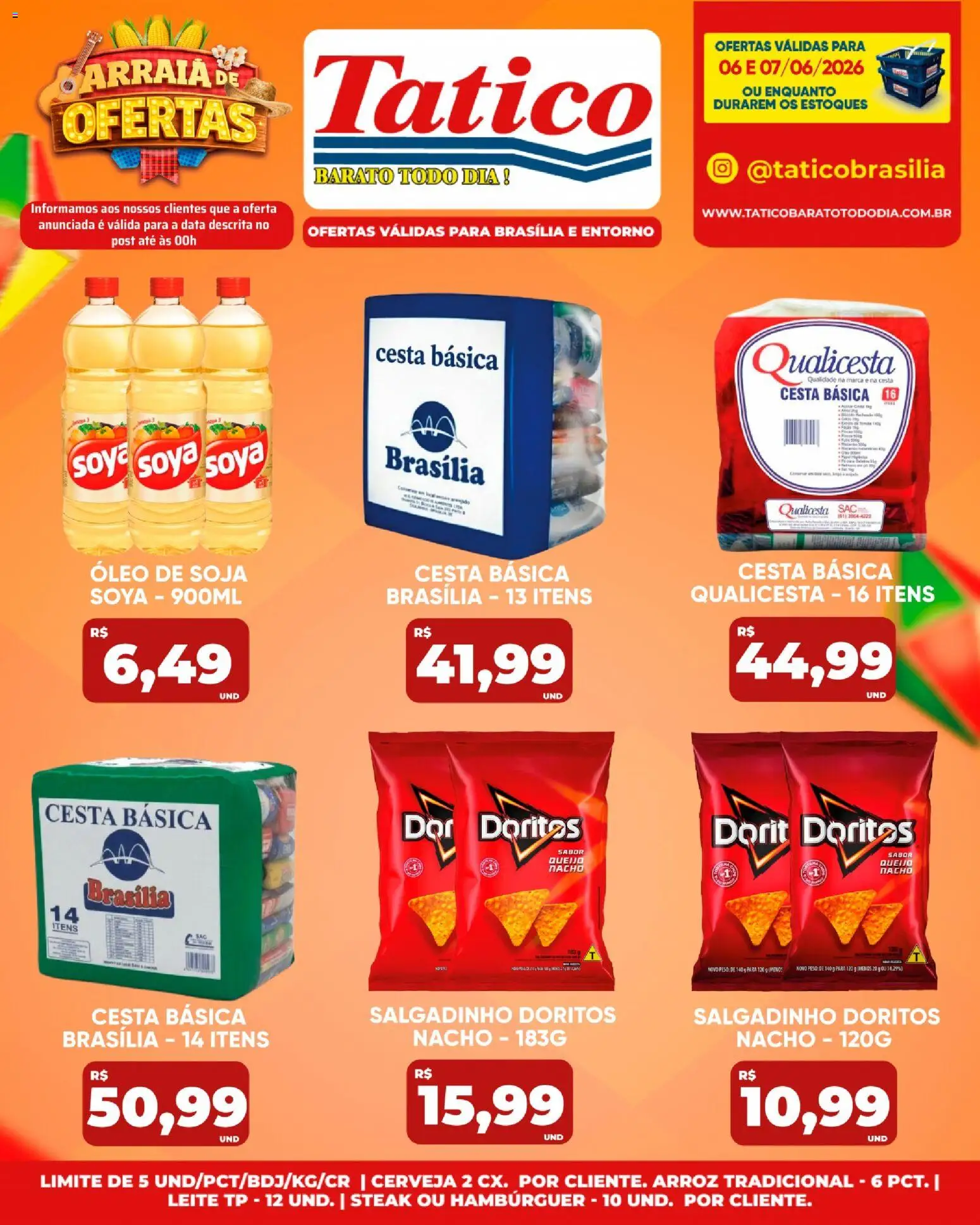Tatico Folheto - válido de 08.06.2026 | Página: 32 | Produtos: Leite, Cerveja, Hambúrguer, Soja