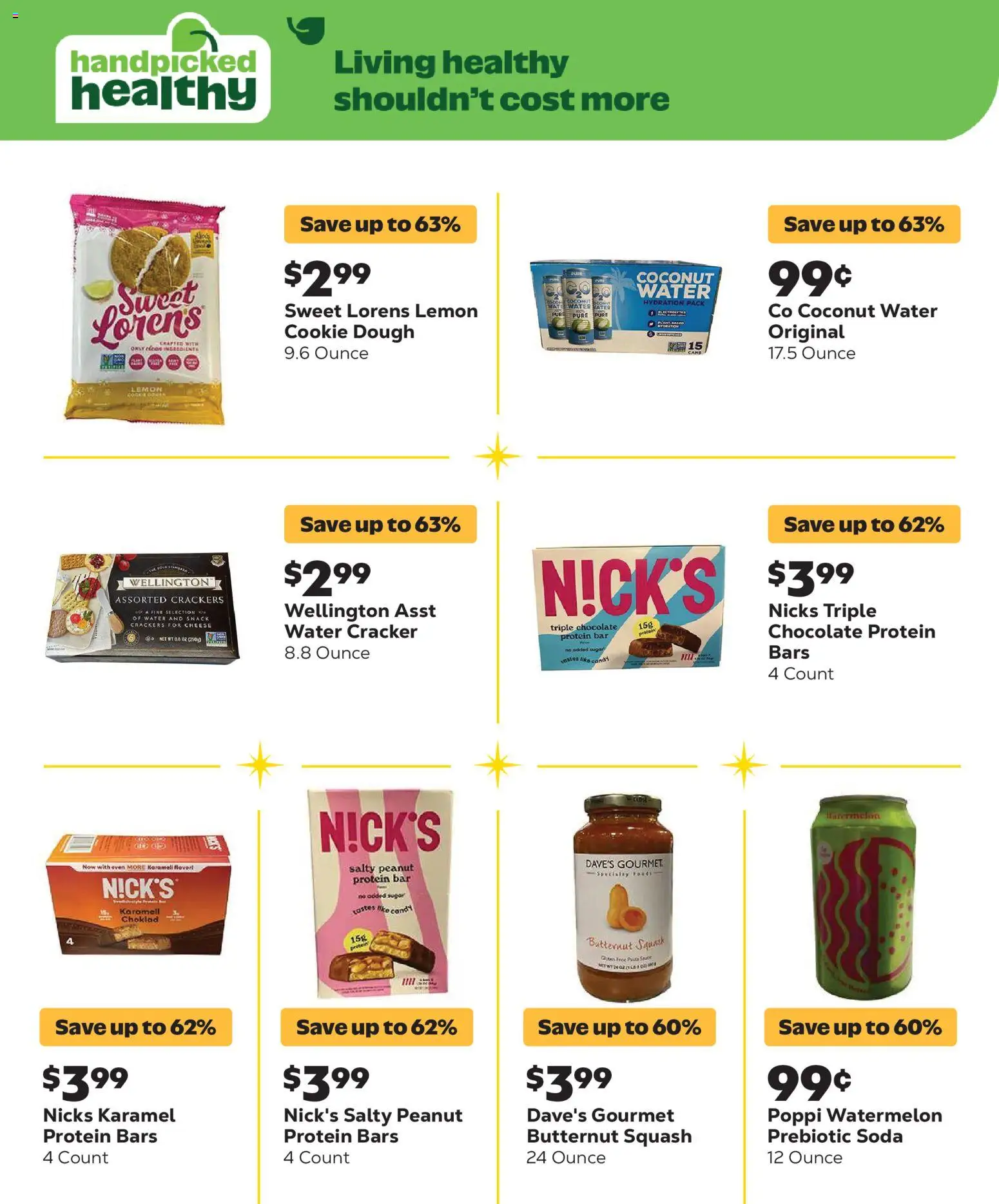 Grocery Outlet Weekly Ad - valid from 09/30/2026 | Page: 10 | Products: Cheese, Protein bar, Dough, Coconut