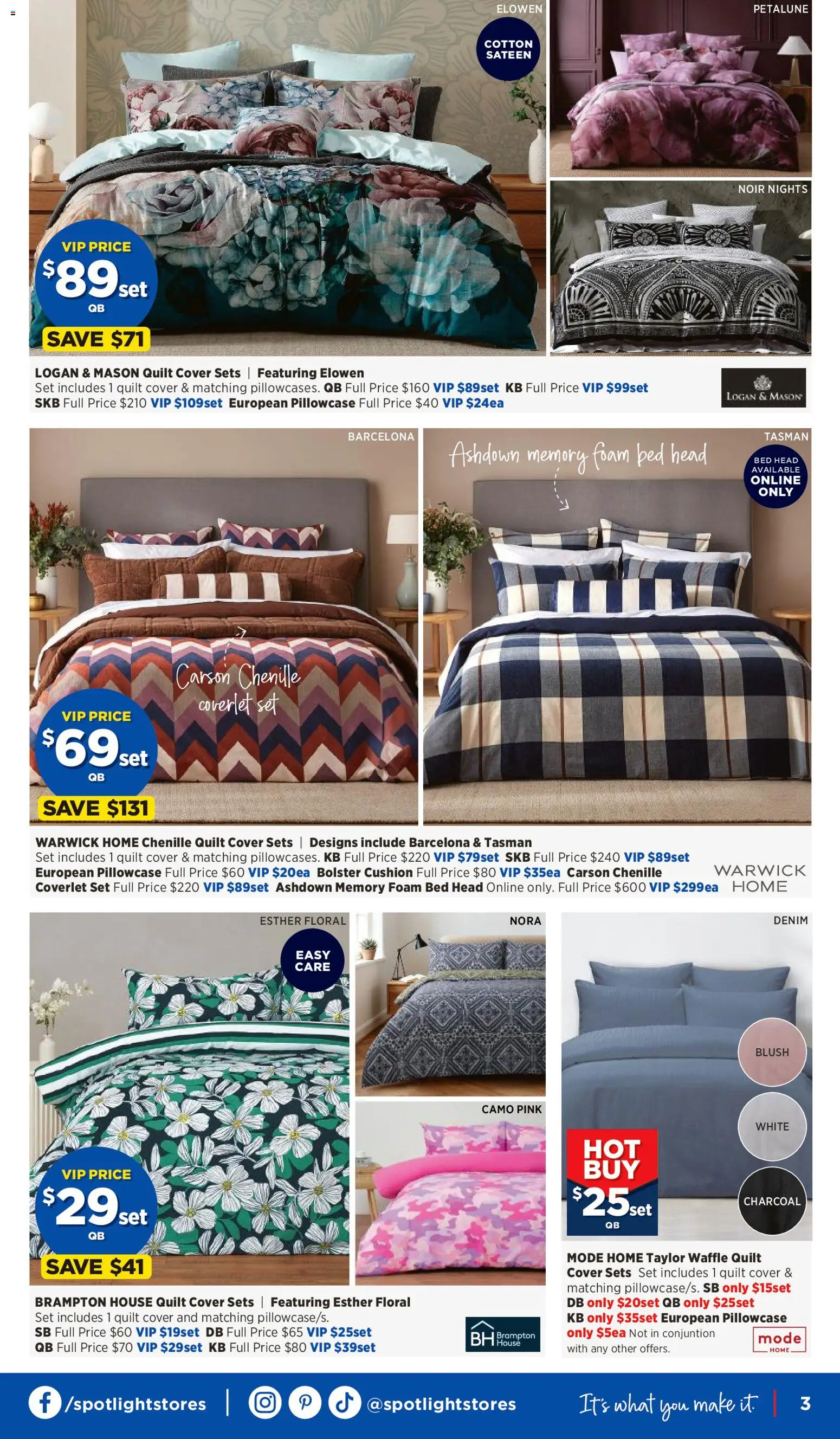 Spotlight catalogue - valid from 03.06.2026 | Page: 3 | Products: Cushion, Denim, Blush, Bed