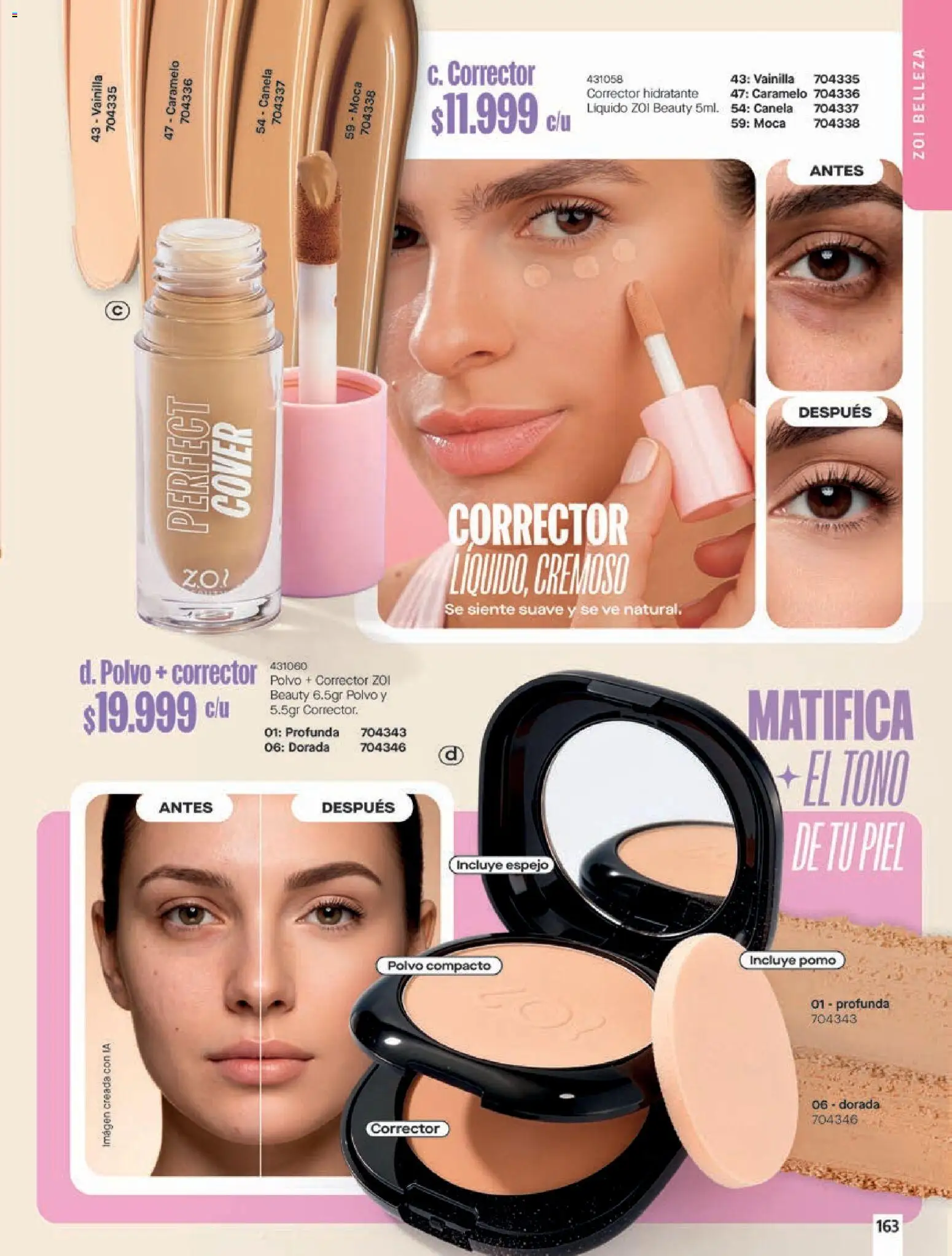 Pacifika revista - valida desde el 18/10/2026 | Página: 163 | Productos: Espejo, Polvo, Vainilla, Corrector