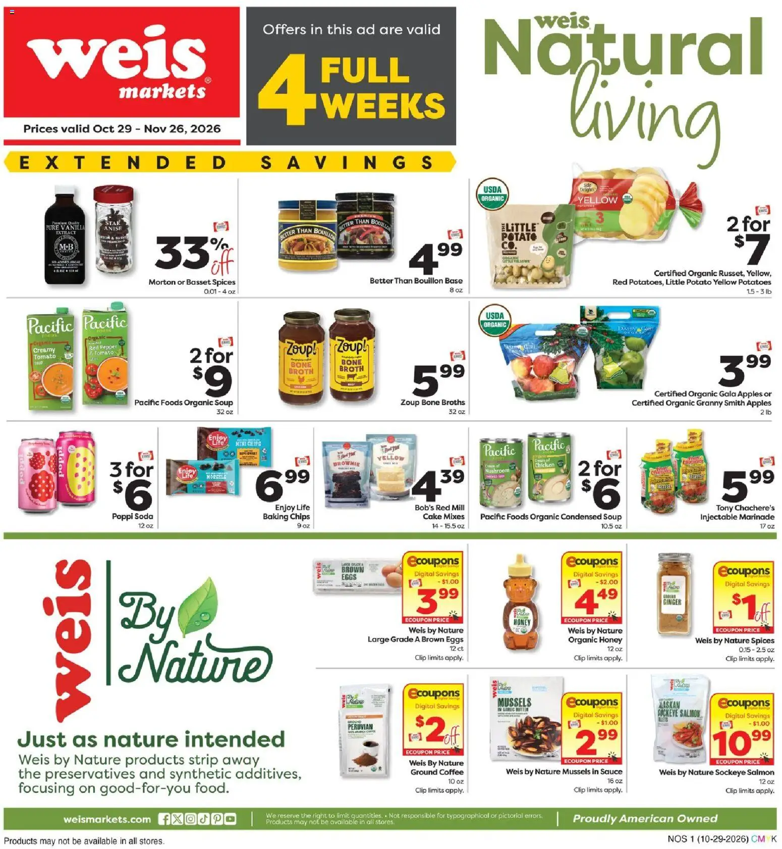 Weis Natural Living - valid from 10/29/2026 | Page: 1