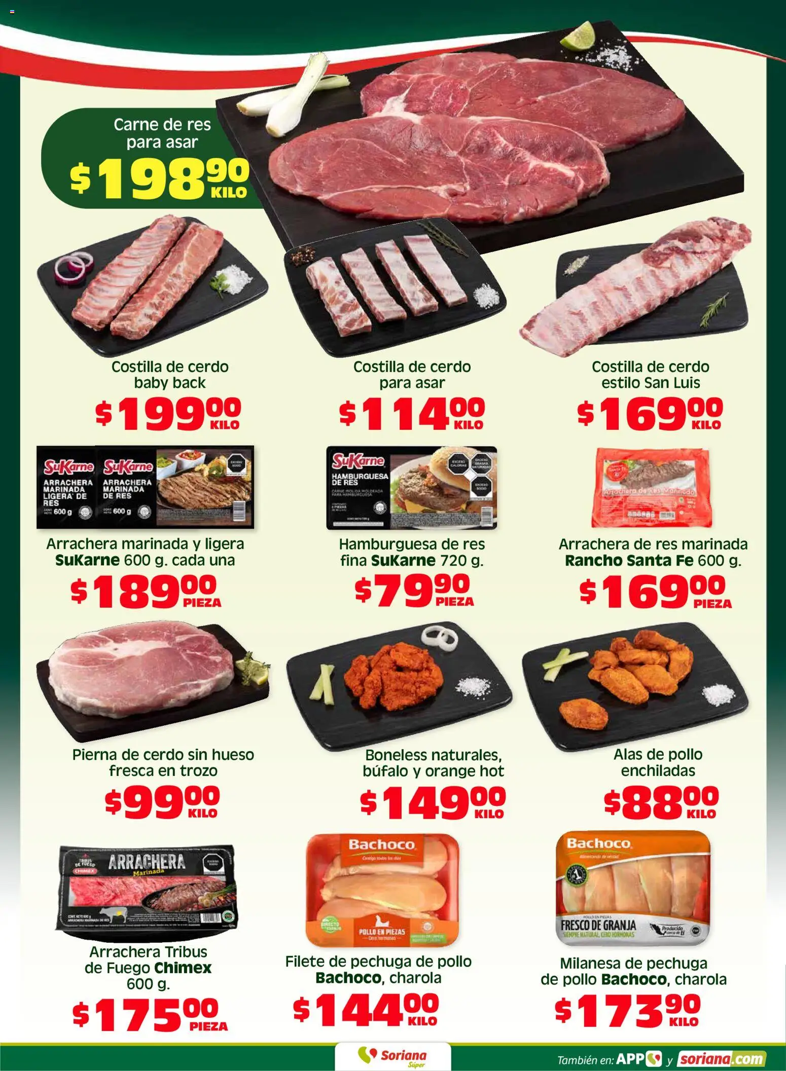 Nuevas ofertas de Soriana válidas en toda la República Mexicana desde el 08.05.2026. ¡Encuentra las mejores ofertas en Soriana Fin de Semana Súper: Chih, Delicias, Dur y Coah (excepto Saltillo)! | Página: 4 | Productos: Pollo, Milanesa, Cerdo, Res