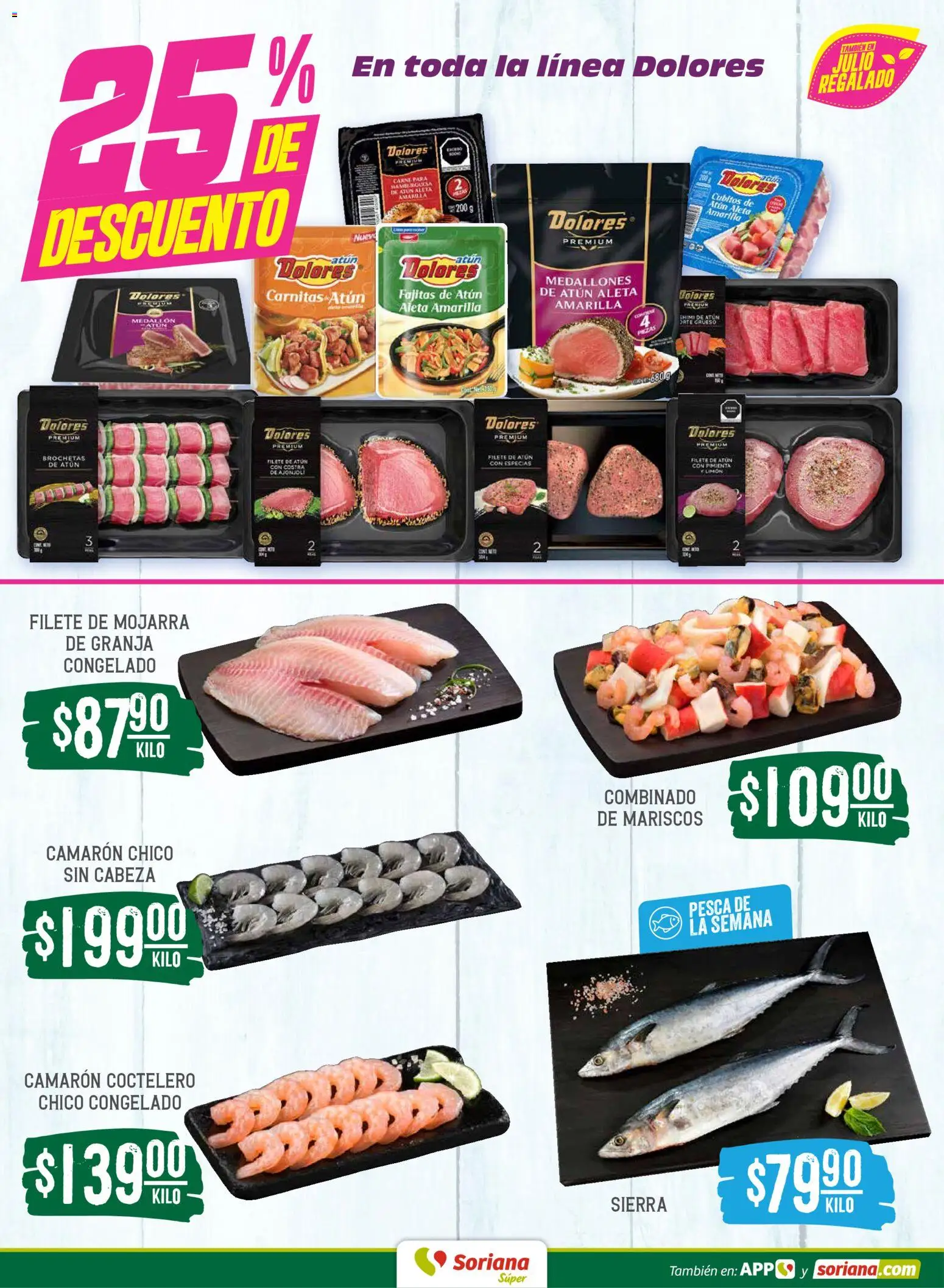 Nuevas ofertas de Soriana válidas en toda la República Mexicana desde el 07/07/2026. ¡Encuentra las mejores ofertas en Soriana Martes y Miércoles del Campo Súper: Juárez! | Página: 5 | Productos: Atún, Limón, Sierra