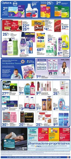 Preview of Uniprix weekly flyer / circulaire from shop Uniprix valid from Oct 1, 2026 | Page: 2 | Products: Water, Magnum, Panty liners, Oil