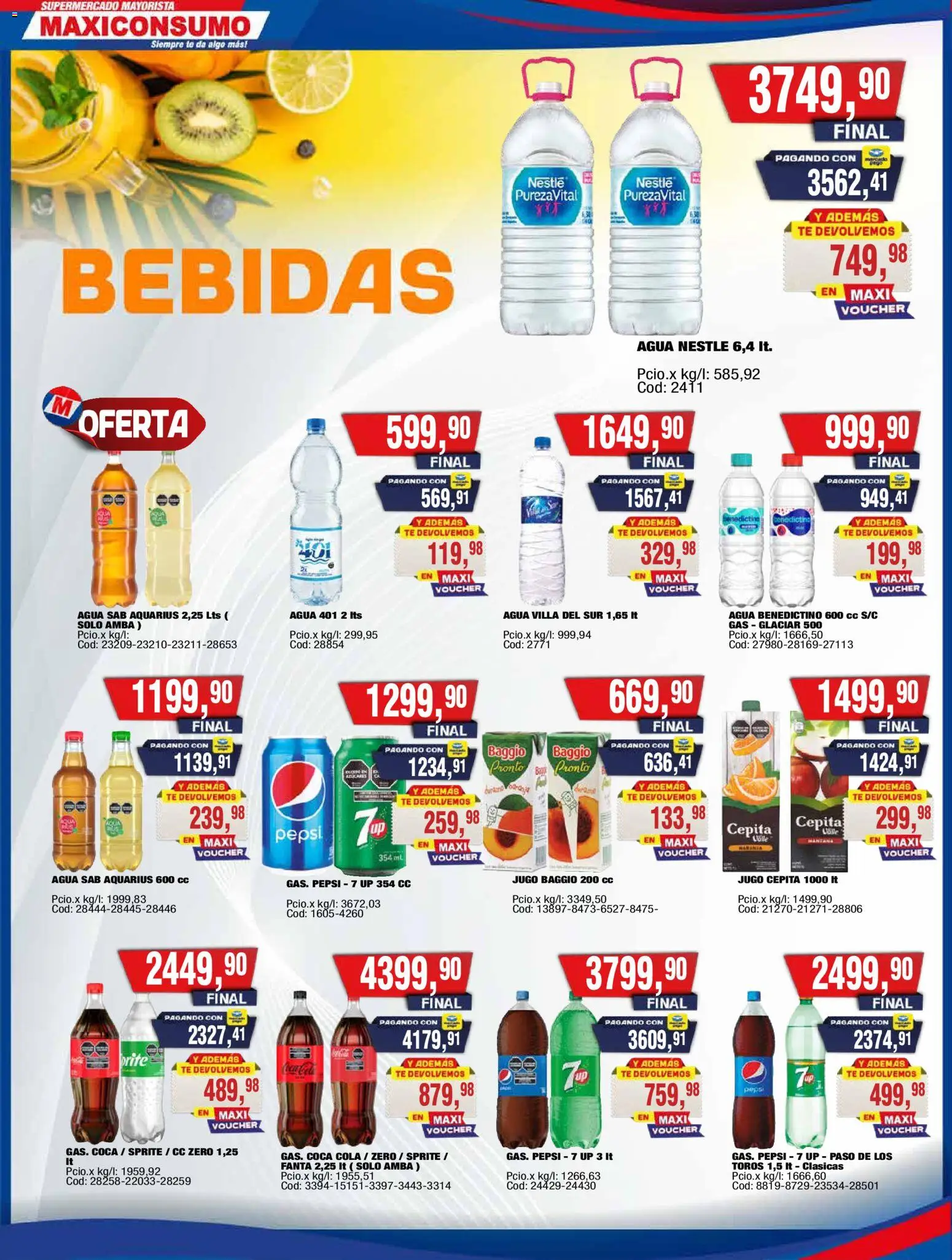 Maxiconsumo ofertas │ válido desde el 31/08/2026 | Página: 18 | Productos: Fanta, Pepsi, Agua, Té