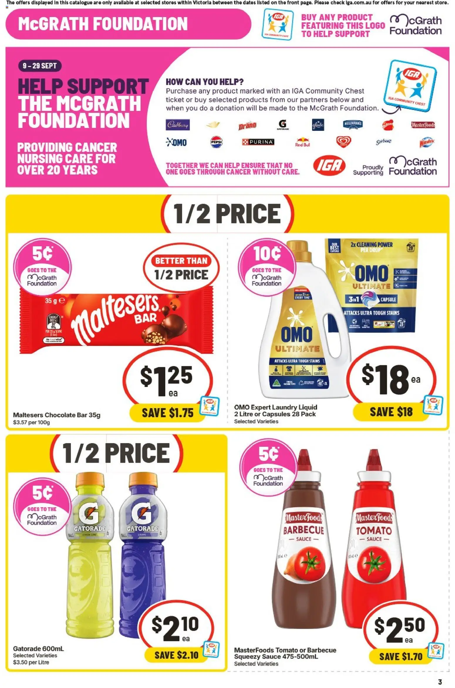 IGA catalogue - valid from 16/09/2026 | Page: 4 | Products: Sauce, Lemon, Lime, Chocolate bar