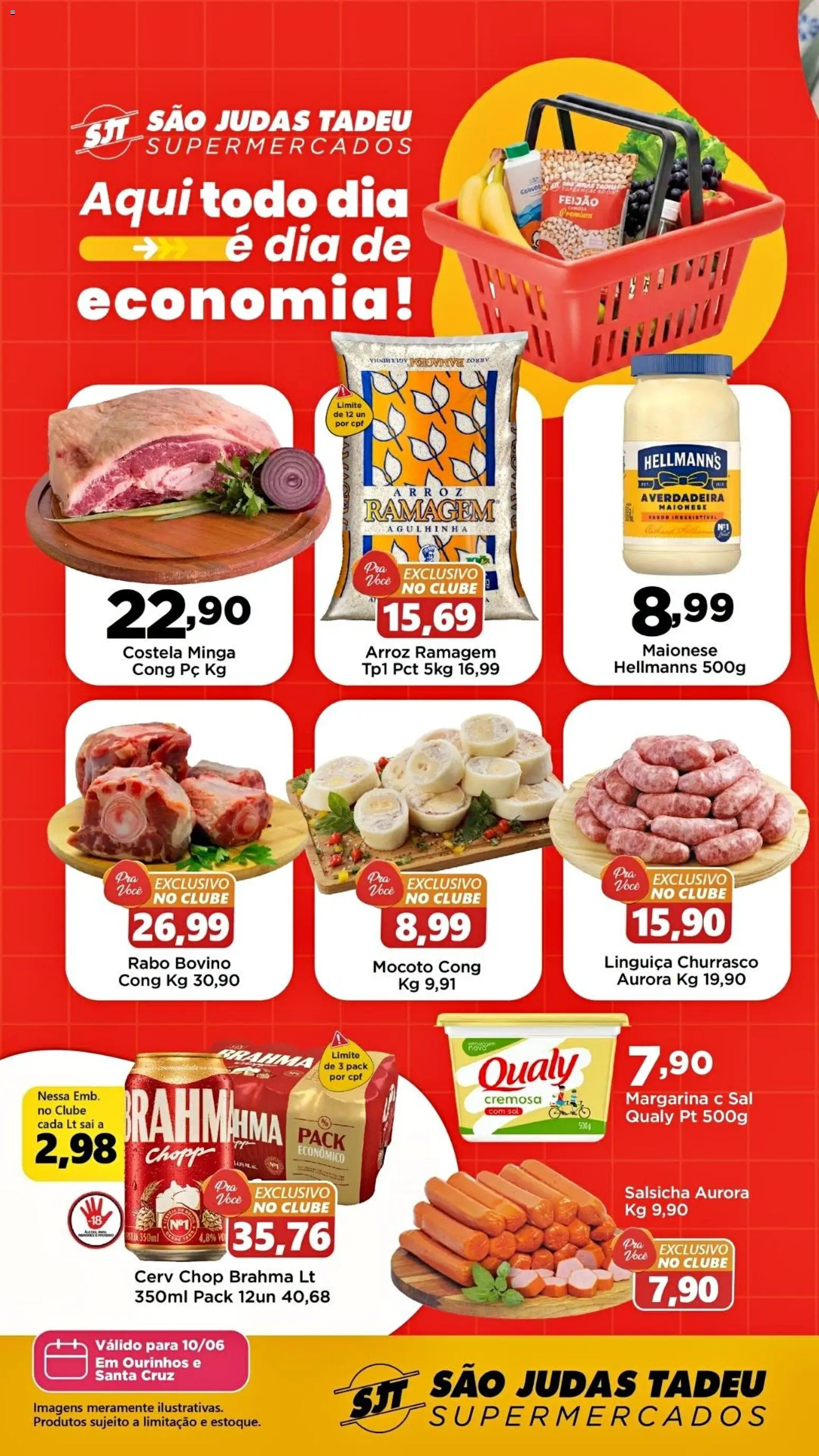 São Judas Tadeu Folheto - válido de 10.06.2026 | Página: 1 | Produtos: Feijão, Linguiça, PC, Maionese
