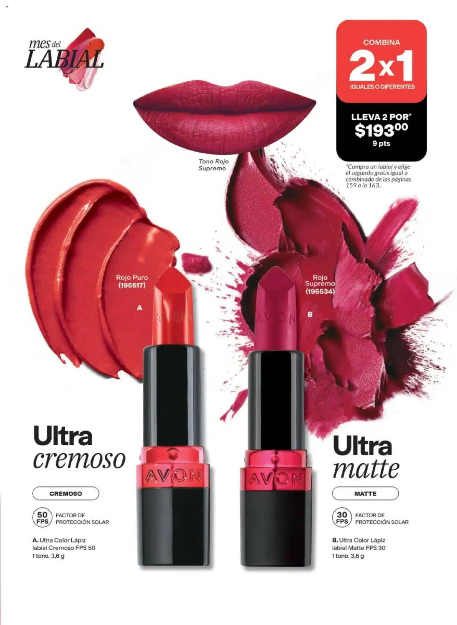 Nuevas ofertas de AVON válidas en toda la República Mexicana desde el 10/07/2026. ¡Encuentra las mejores ofertas en AVON campaña 11 2026! | Página: 163 | Productos: Lápiz labial