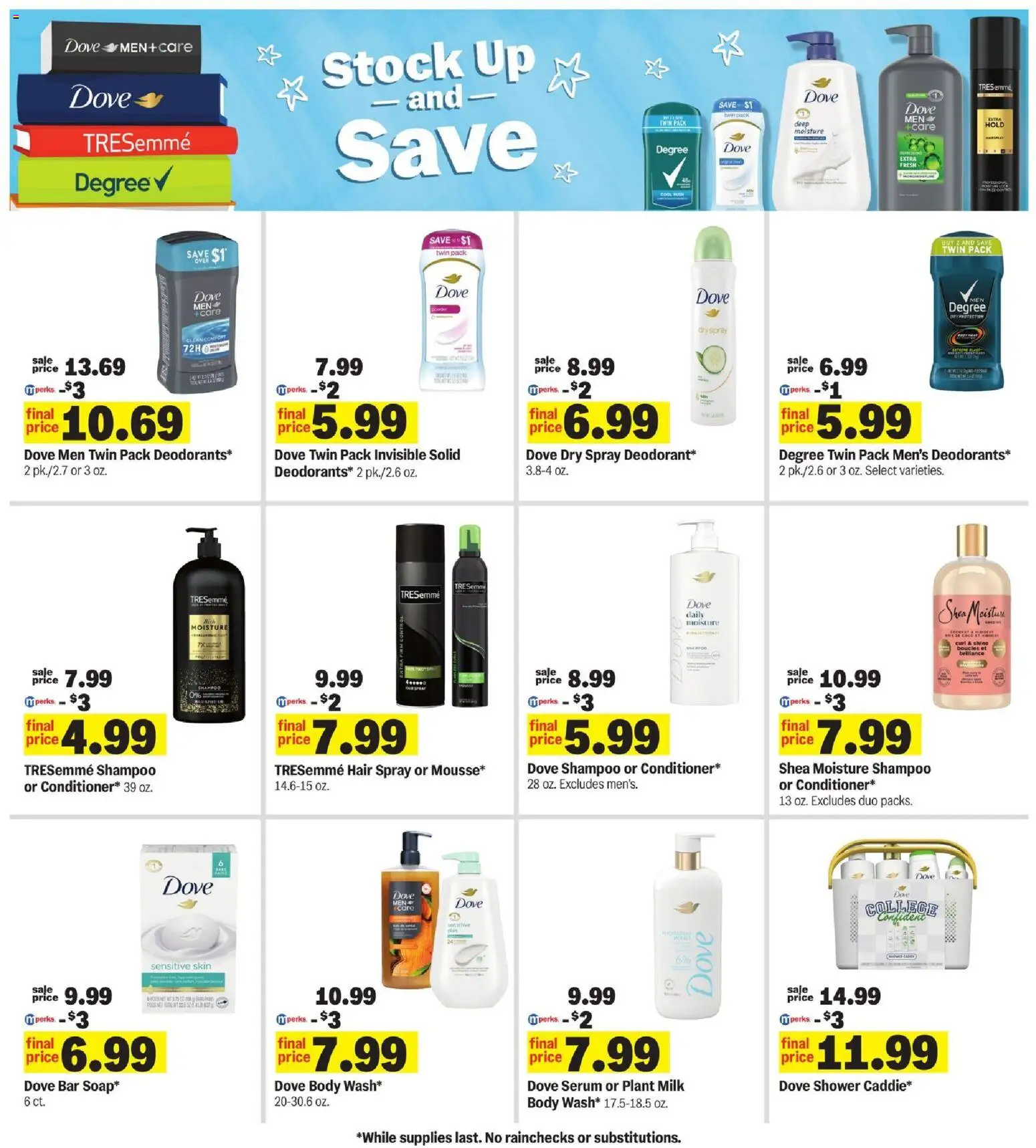 Meijer Weekly Ad - MI - valid from 07/29/2026 | Page: 38 | Products: Shower, Shampoo, Hair spray, Milk