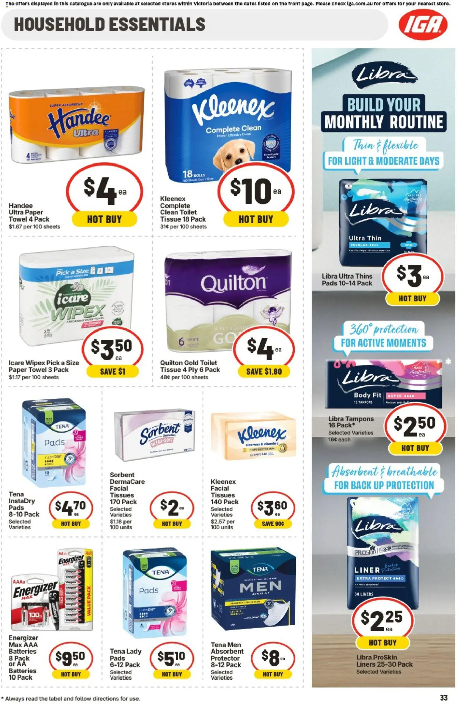 IGA catalogue - valid from 26/08/2026 | Page: 30 | Products: Toilet, Light, Aloe vera, Toilet paper
