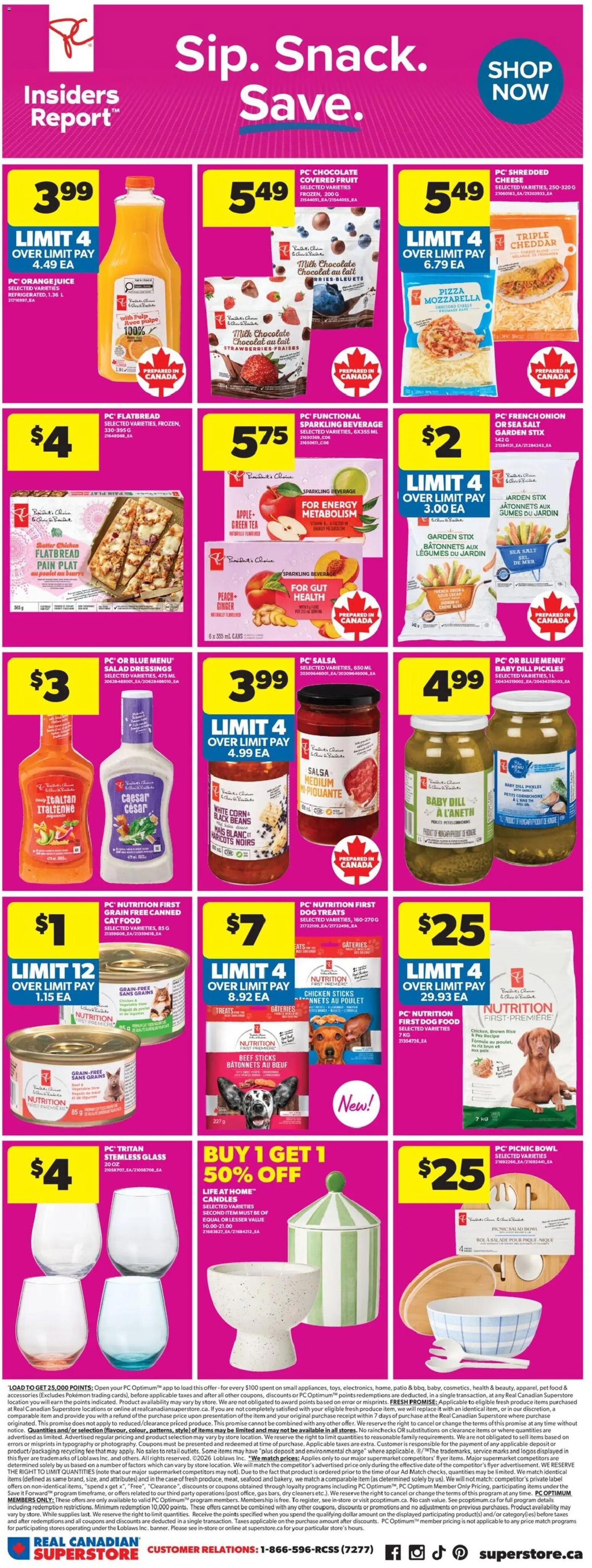 Real Canadian Superstore flyer valid from 11.06.2026 | Page: 13 | Products: Sour cream, Salad, Cheese, Pizza
