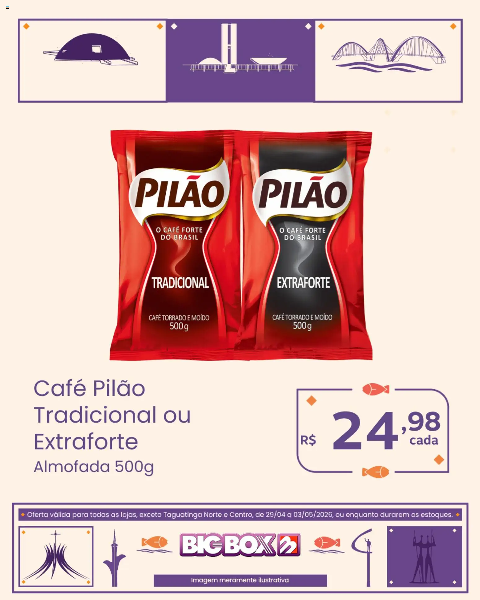 Big Box Folheto - válido de 29.04.2026 | Página: 3 | Produtos: Almofada, Café, Café pilão