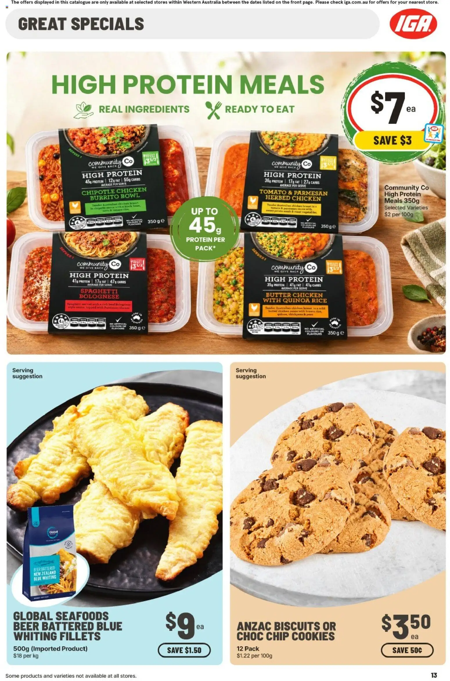 IGA catalogue - valid from 30/09/2026 | Page: 13 | Products: Protein, Biscuits, Quinoa, Cookies