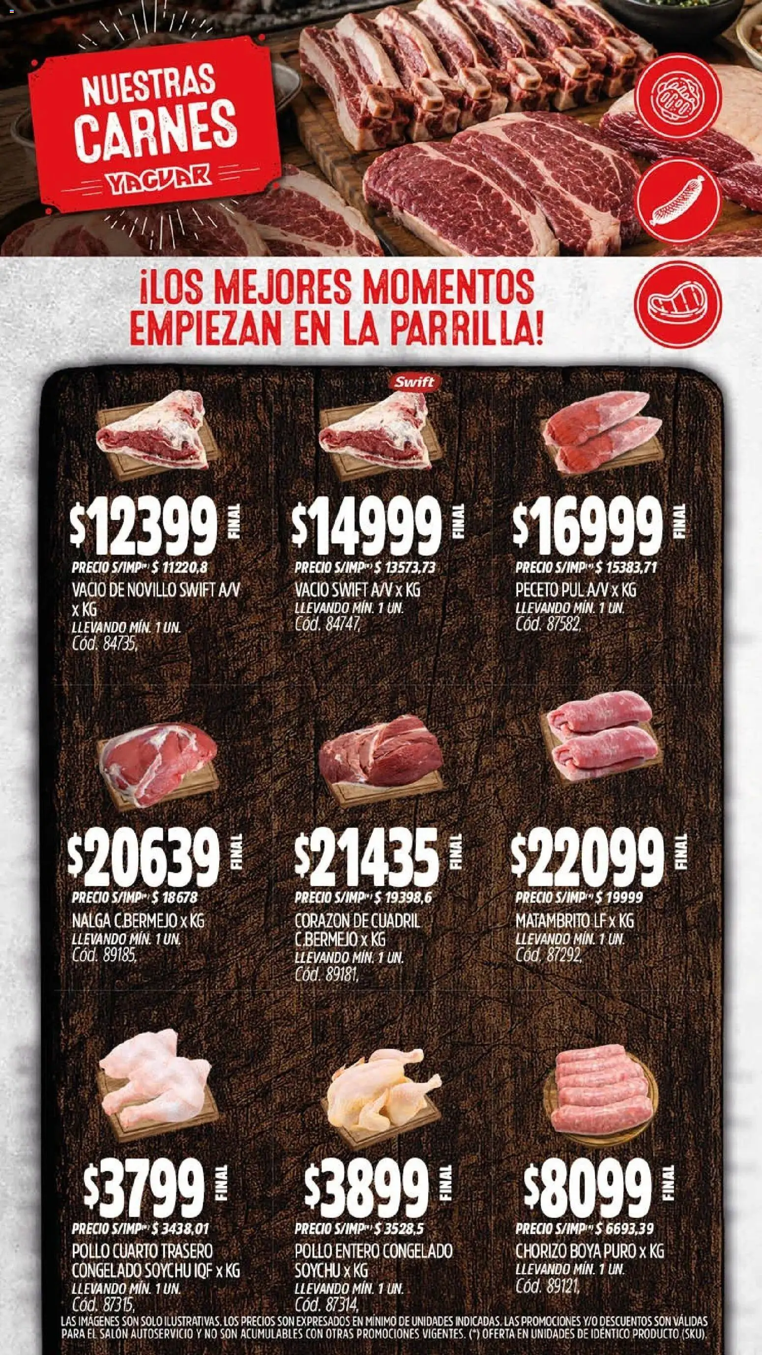 Yaguar - Oferta Semanal Jujuy │ válido desde el 24/08/2026 | Página: 6 | Productos: Pollo entero, Cuadril, Parrilla, Pollo