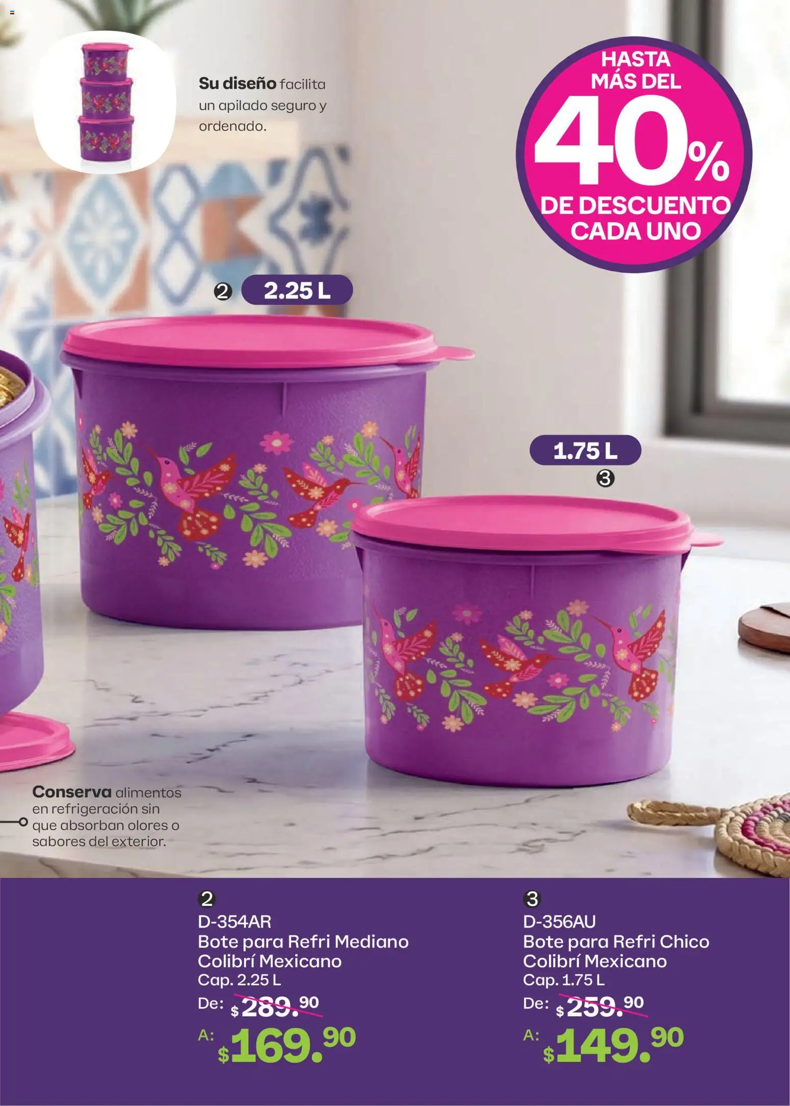 Nuevas ofertas de Tupperware válidas en toda la República Mexicana desde el 10/08/2026. ¡Encuentra las mejores ofertas en Tupperware catálogo! | Página: 3 | Productos: Alimentos