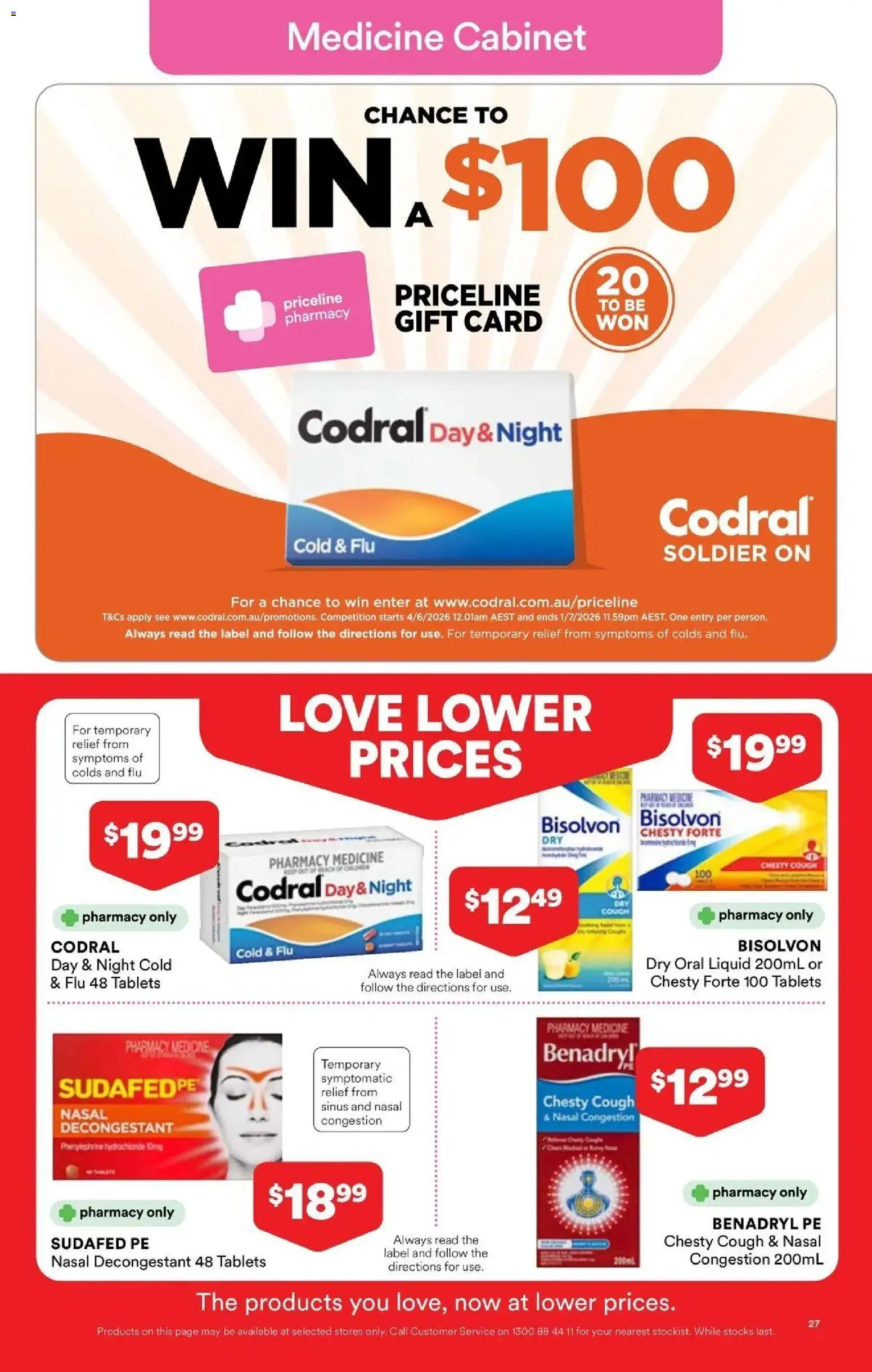 Priceline Pharmacy catalogue - valid from 03.06.2026 | Page: 27 | Products: Cabinet, Couch, Sinus, Tablets