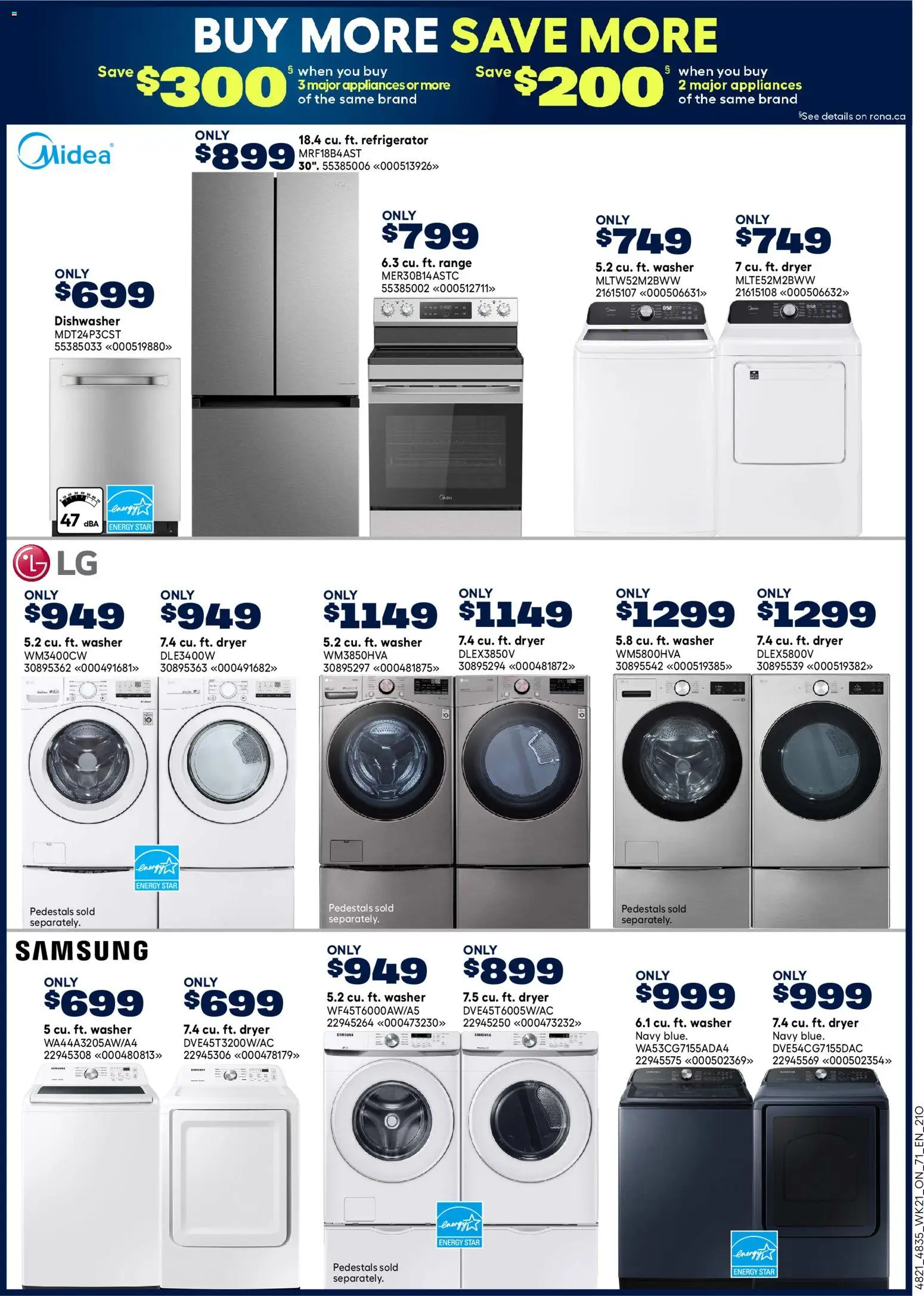 Rona flyer valid from 18.06.2026 | Page: 20 | Products: Refrigerator, Dryer, Dishwasher