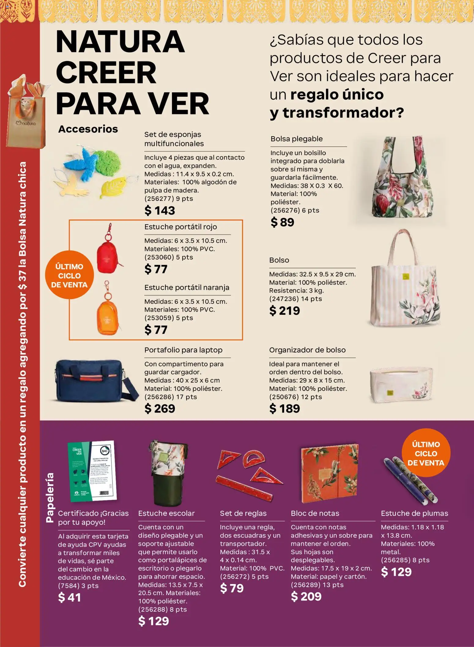 Nuevas ofertas de Natura válidas en toda la República Mexicana desde el 02/10/2026. ¡Encuentra las mejores ofertas en Natura campaña  15 2026! | Página: 172 | Productos: Bolso, Organizador, Algodón, Esponjas