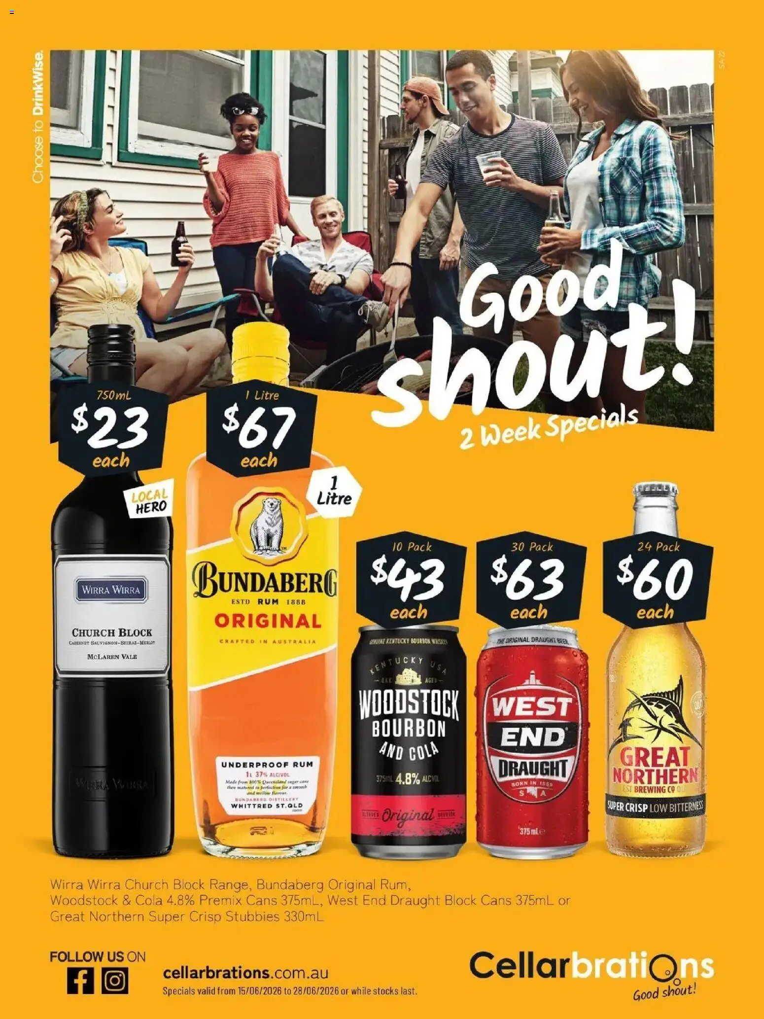 Cellarbrations catalogue - valid from 14.06.2026 | Page: 1 | Products: Bourbon, Whiskey, Rum, Sugar