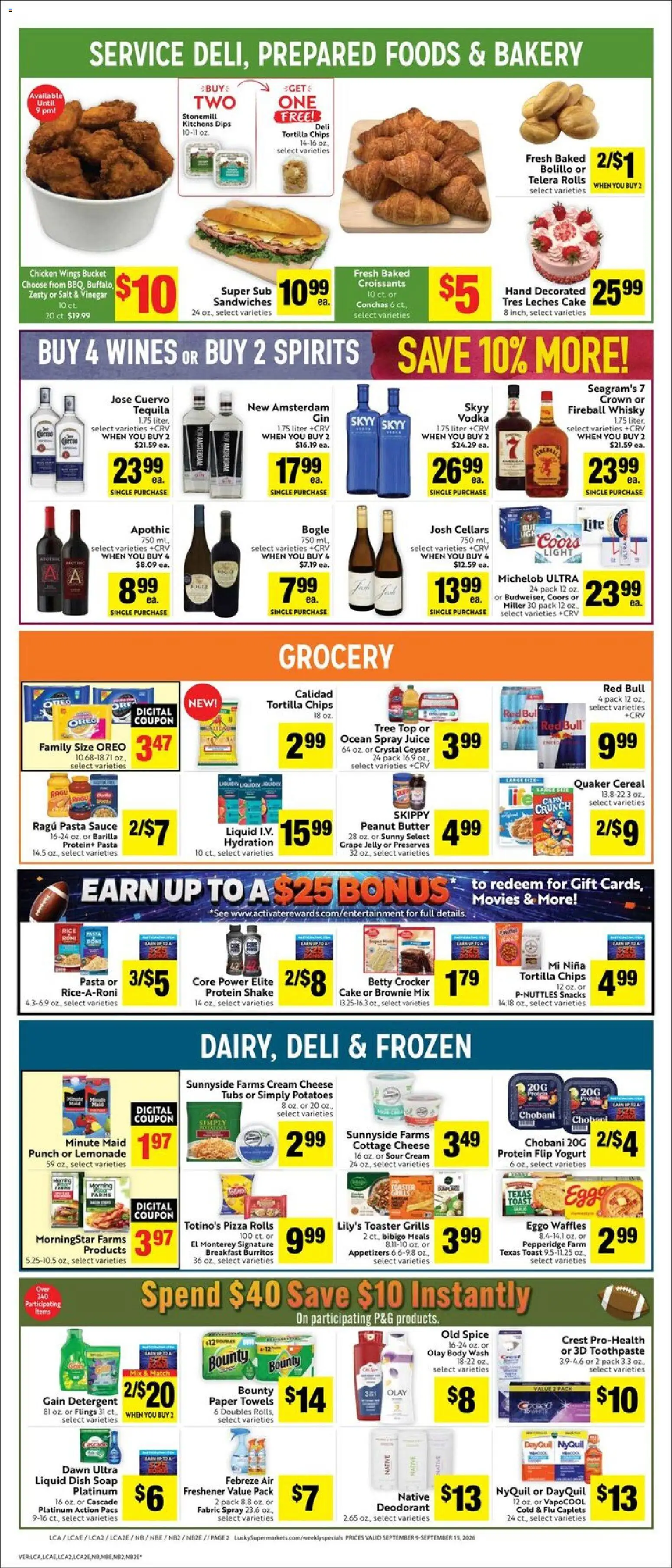 Lucky Supermarkets Weekly Ad - valid from 09/09/2026 | Page: 2 | Products: Toaster, Yogurt, Juice, Salt
