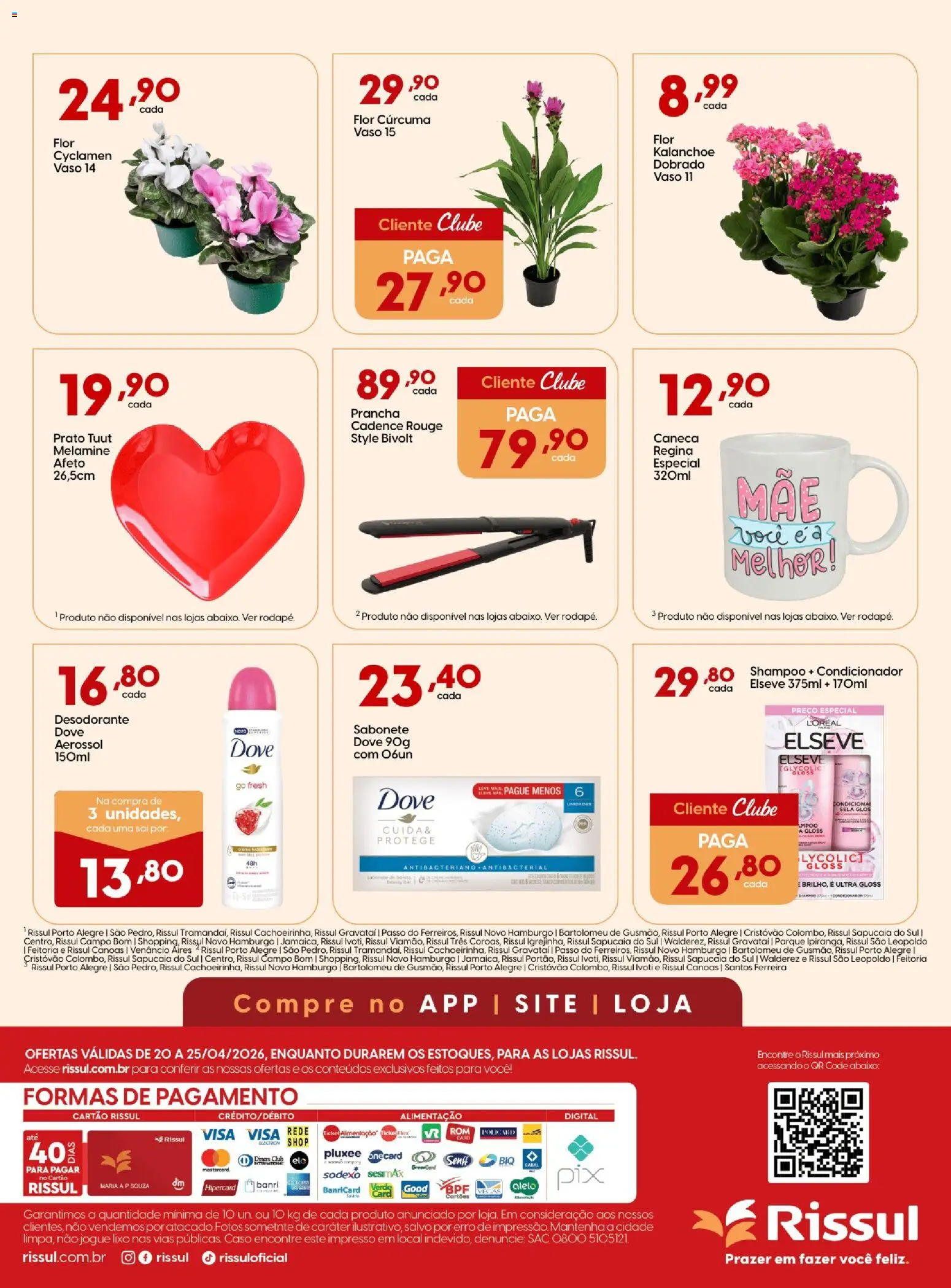 Rissul Folheto - válido de 20.04.2026 | Página: 4 | Produtos: Shampoo, Prancha, Desodorante, Caneca