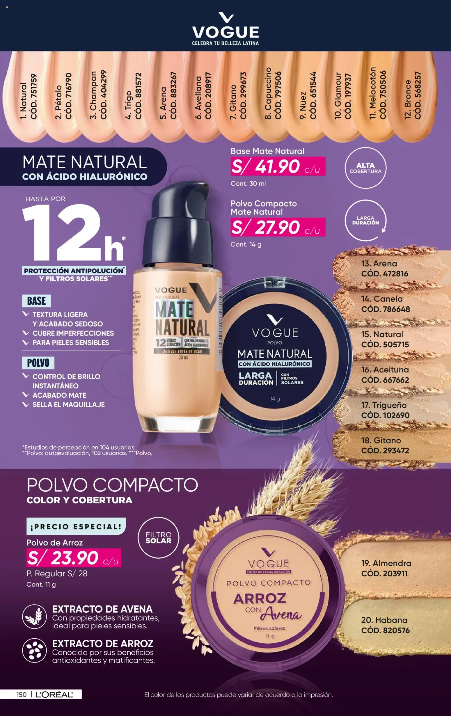 Catálogo Azzorti válido desde 27/07/2026 | Página: 152 | Productos: Arroz, Avena, Maquillaje, Polvo