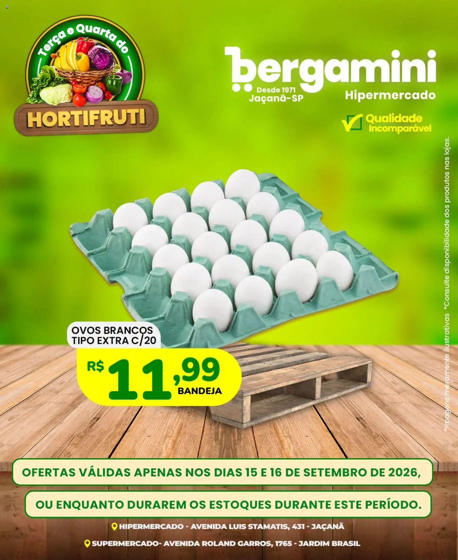 Supermercado Bergamini Folheto - válido de 15/09/2026 | Página: 5 | Produtos: Ovos, Bandeja