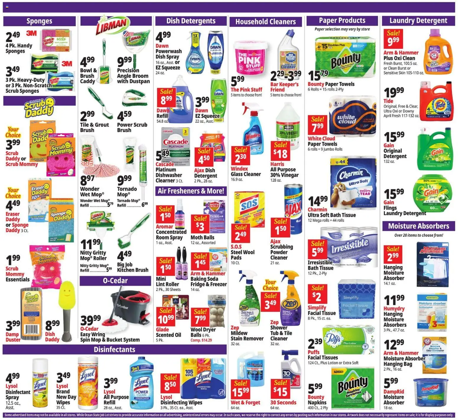 Ocean State Job Lot Weekly Ad - MA - valid from 09/17/2026 | Page: 10 | Products: Vinegar, Brush, Laundry detergent, Stain remover