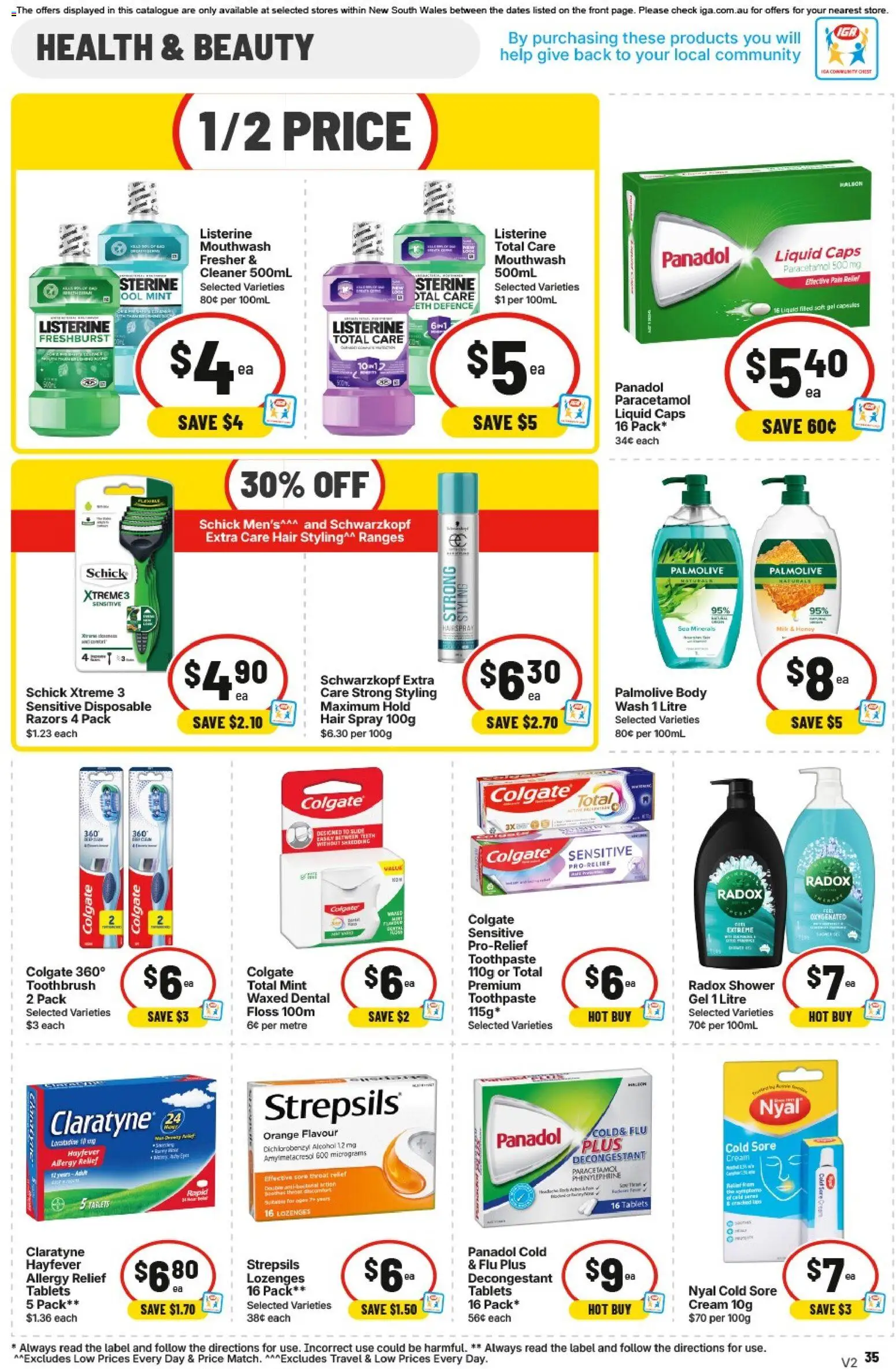 IGA catalogue - valid from 19/08/2026 | Page: 33 | Products: Alcohol, Toothpaste, Capsules, Pain relief