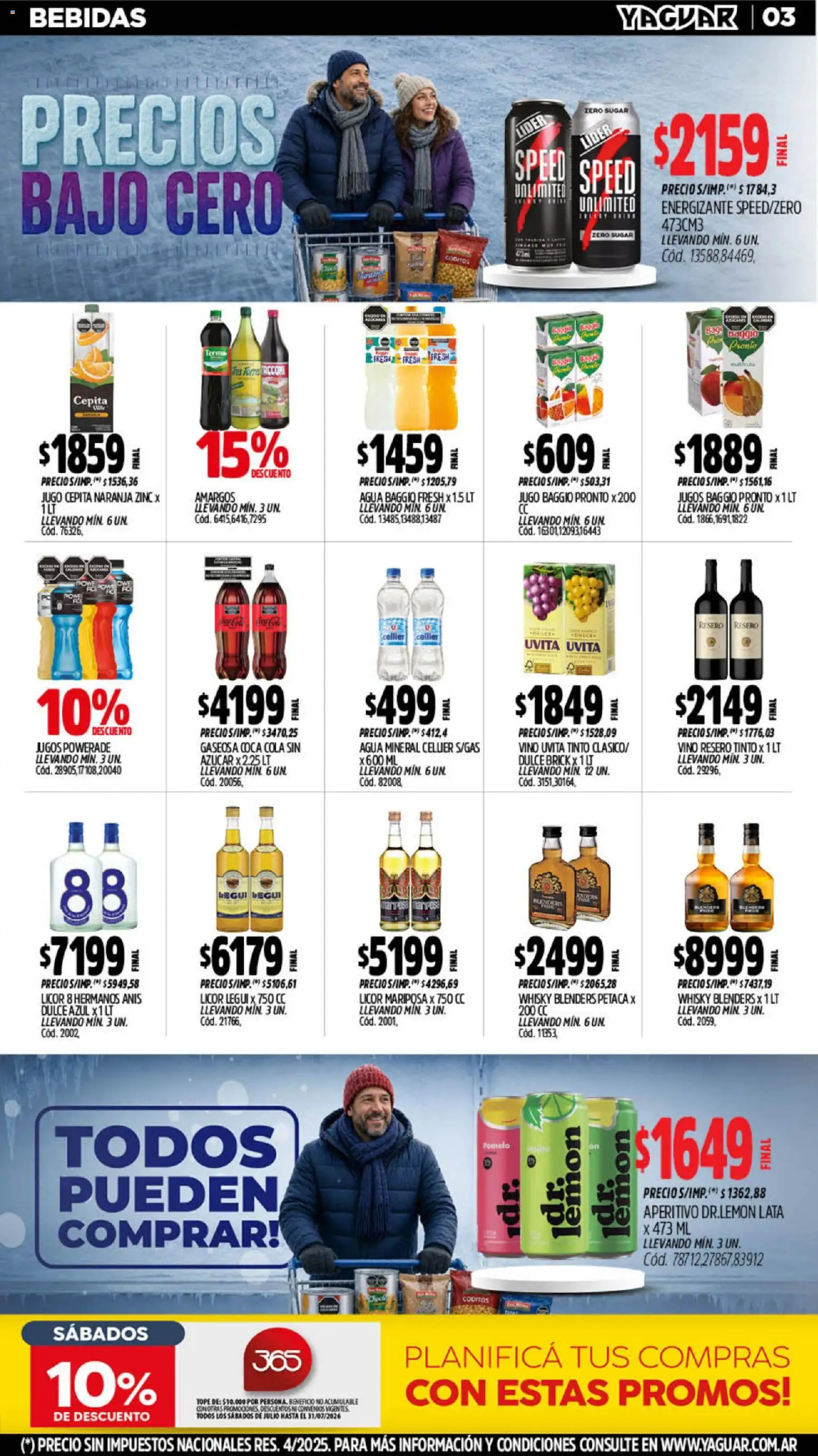 Yaguar - Oferta Semanal Parque Chacabuco │ válido desde el 20/07/2026 | Página: 3 | Productos: Azucar, Gaseosa, Pomelo, Jugo