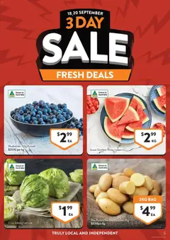 Preview of Foodworks catalogue Craignish - valid from 16/09/2026 | Page: 5 | Products: Seedless watermelon, Potatoes, Iceberg lettuce, Bag
