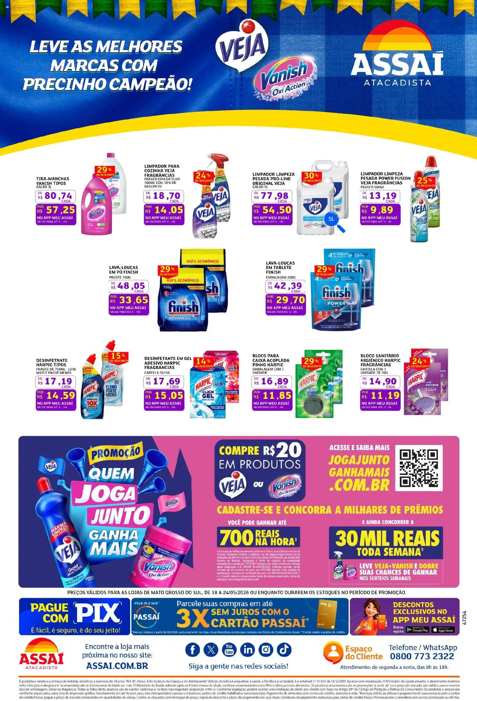 Assaí Atacadista Folheto - válido de 18.05.2026 | Página: 2 | Produtos: Pó, Saquê, Pneus, Desinfetante