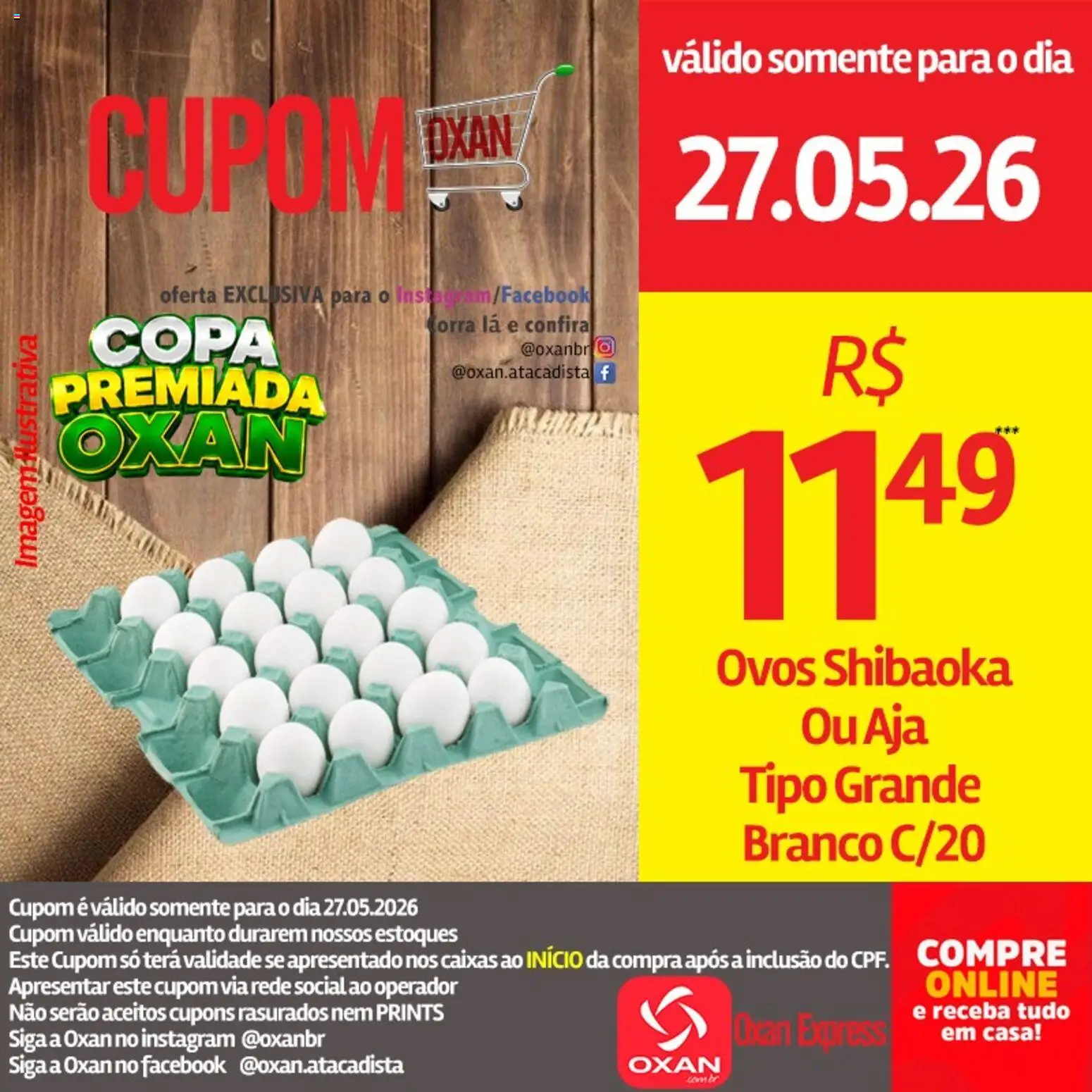Oxan Atacadista Folheto - válido de 27.05.2026 | Página: 12 | Produtos: Ovos, Copa