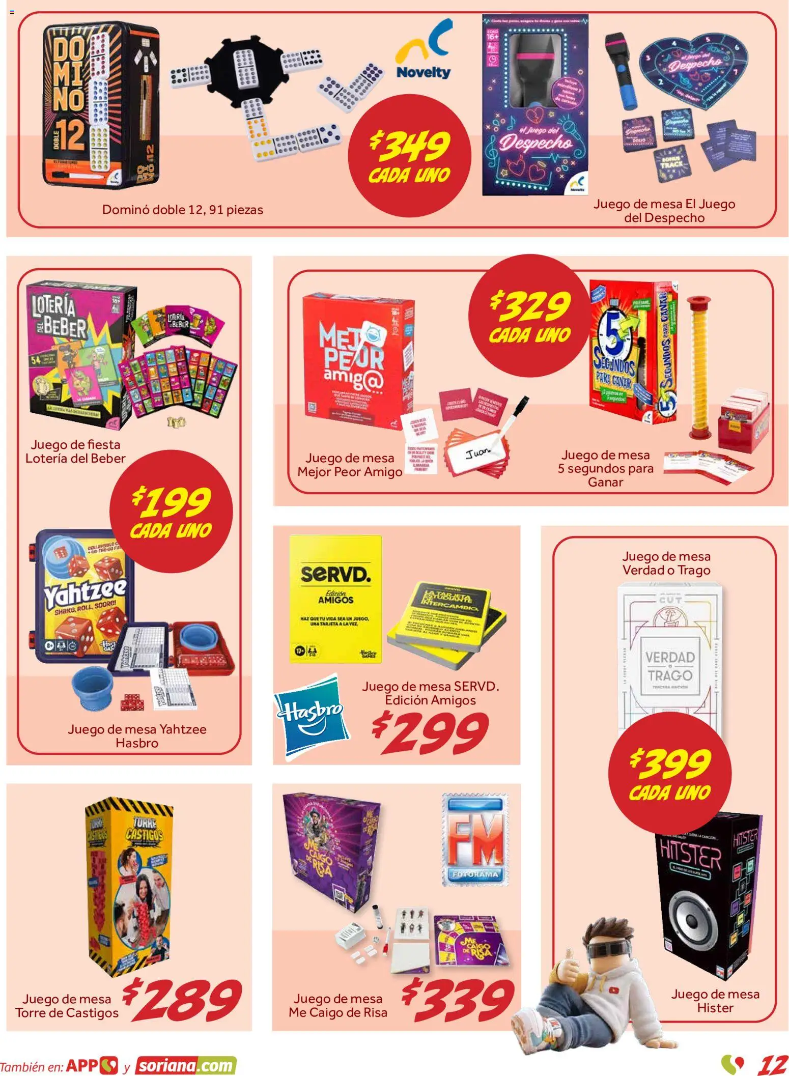 Nuevas ofertas de Soriana válidas en toda la República Mexicana desde el 28/09/2026. ¡Encuentra las mejores ofertas en Soriana Híper - Reino de los Juguetes! | Página: 12 | Productos: Juego, Mesa