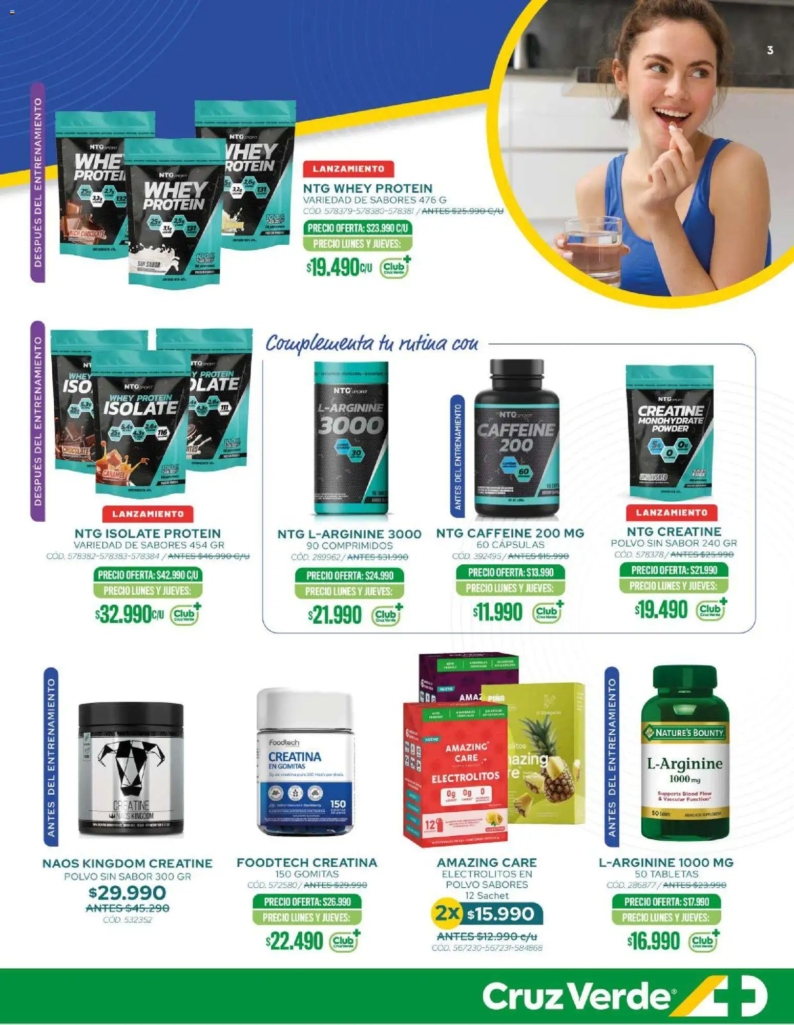 Cruz Verde Nutrición Deportiva │ válido desde el 30.06.2026 | Página: 3 | Productos: Polvo, Gomitas, Chocolate, Piña