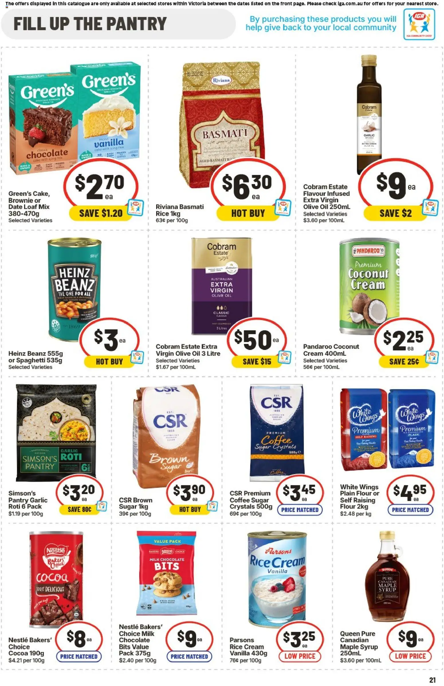 IGA catalogue - valid from 03.06.2026 | Page: 21 | Products: Milk, Flour, Coffee, Garlic