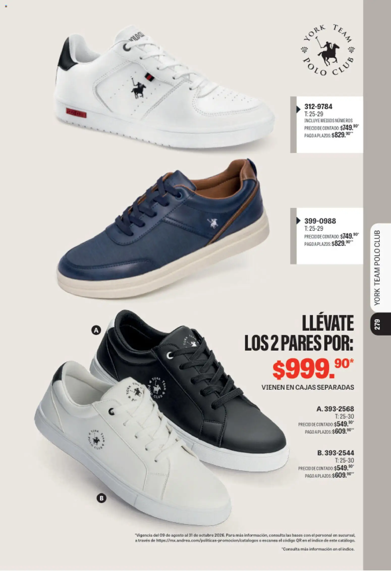 Nuevas ofertas de Andrea válidas en toda la República Mexicana desde el 09/08/2026. ¡Encuentra las mejores ofertas en Andrea catálogo Deportivo Completo! | Página: 279