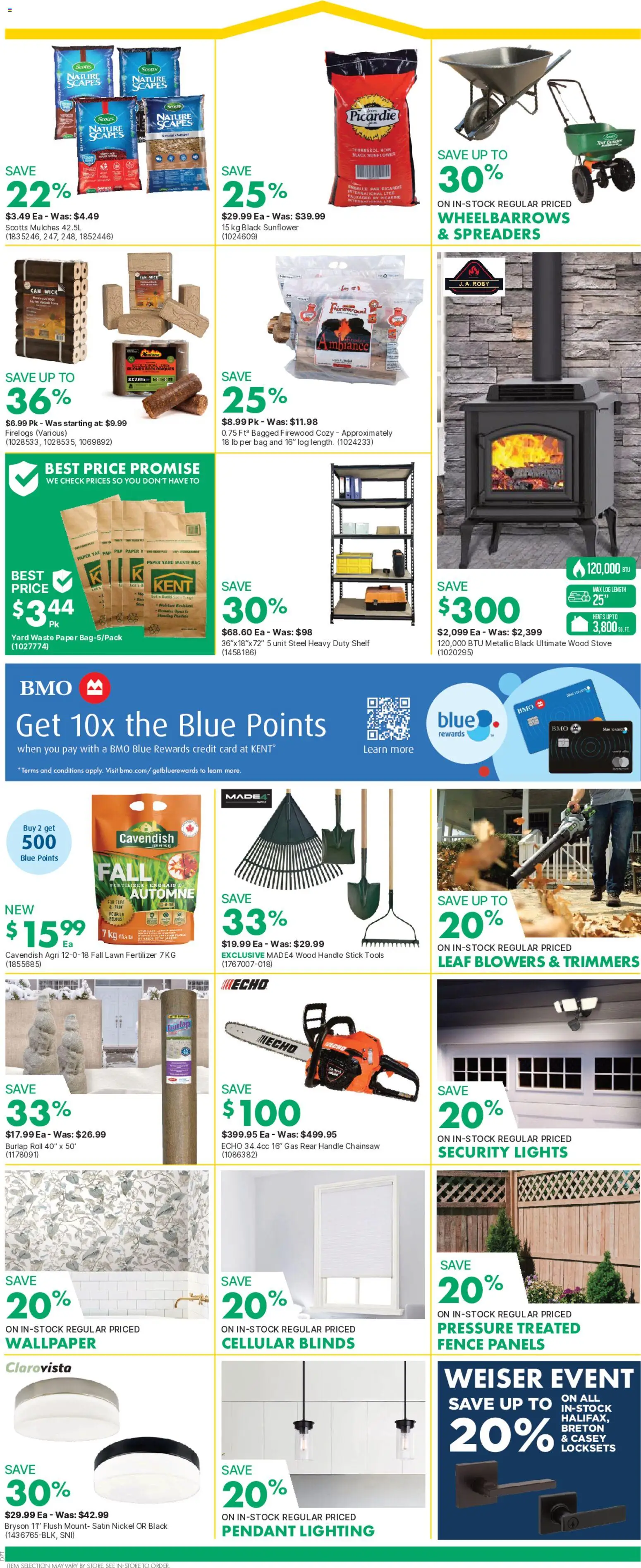 Kent flyer valid from Sep 24, 2026 | Page: 2 | Products: Fertilizer, Sunflower, Stove, Firewood