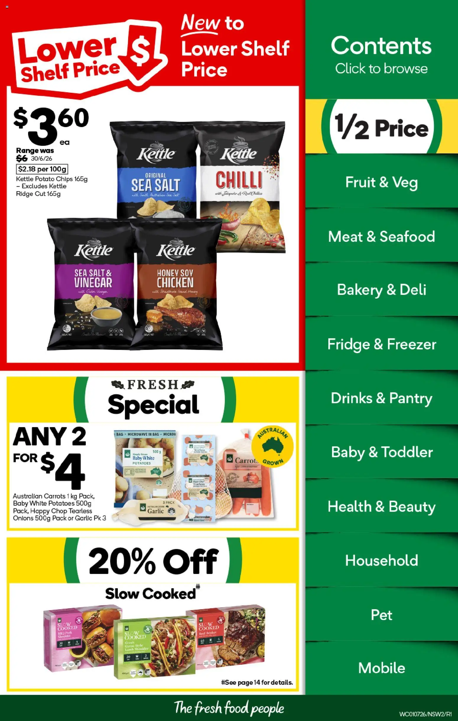 Woolworths catalogue - valid from 01/07/2026 | Page: 2 | Products: Shelf, Honey, Kettle, Bakery
