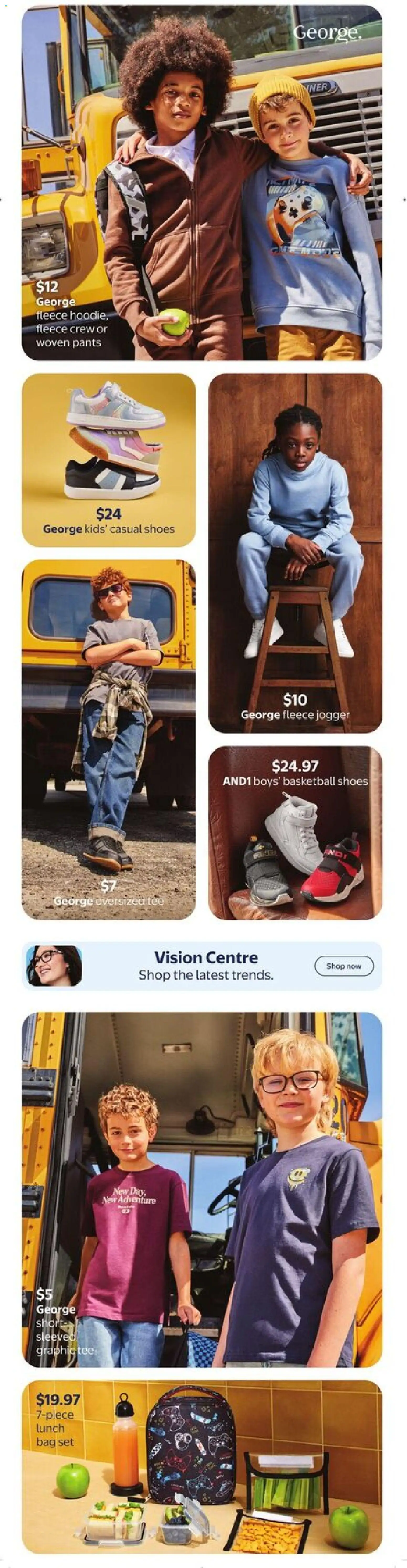 Walmart flyer valid from Jul 30, 2026 | Page: 21 | Products: Bag, Shoes, Hoodie, Pants