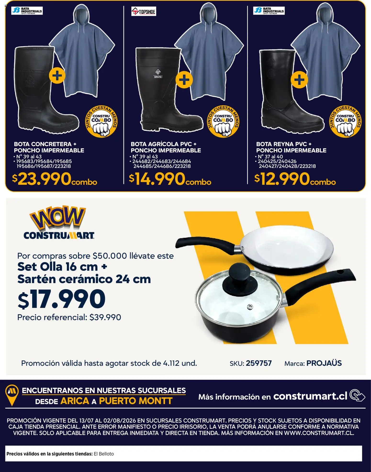 Construmart Ofertas │ válido desde el 30.06.2026 | Página: 14 | Productos: Cerámico, Bata, Sobre, Sartén