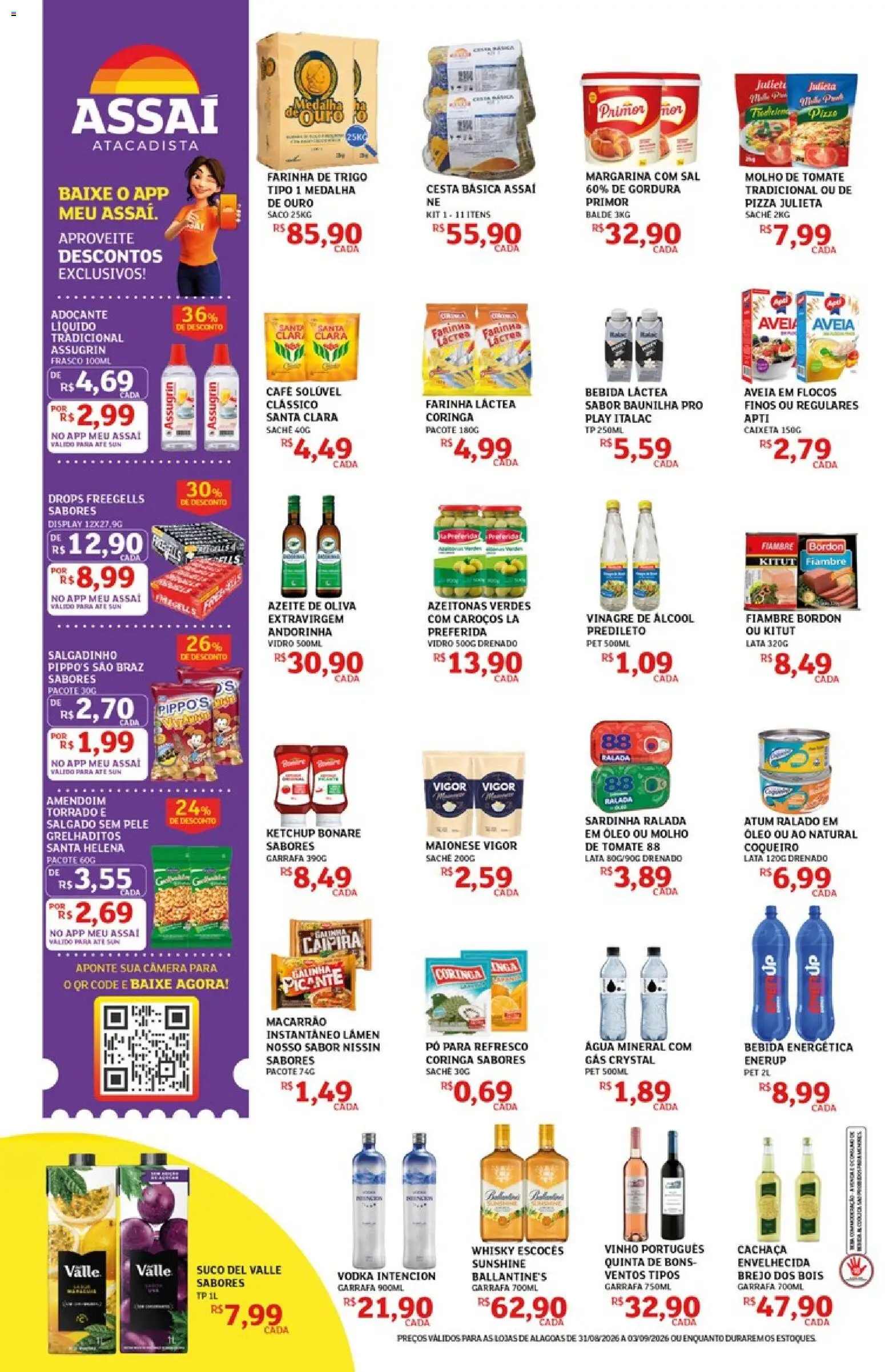 Assaí Atacadista Folheto - válido de 31/08/2026 | Página: 2 | Produtos: Álcool, Ballantine’s, Suco, Balde