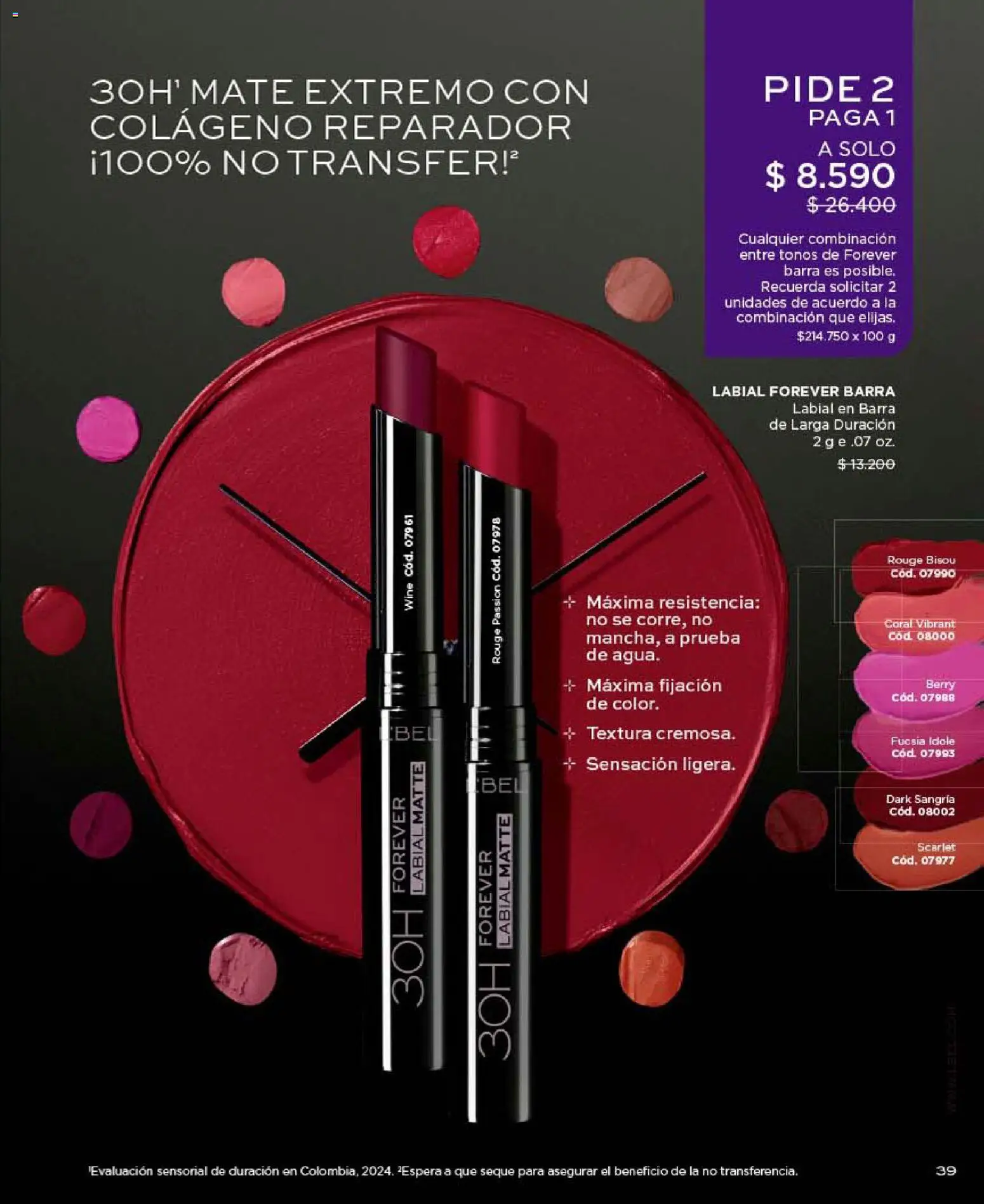 Catálogo L'Bel Campaña 10 │ válido desde el 01.06.2026 | Página: 39 | Productos: Mate, Labial