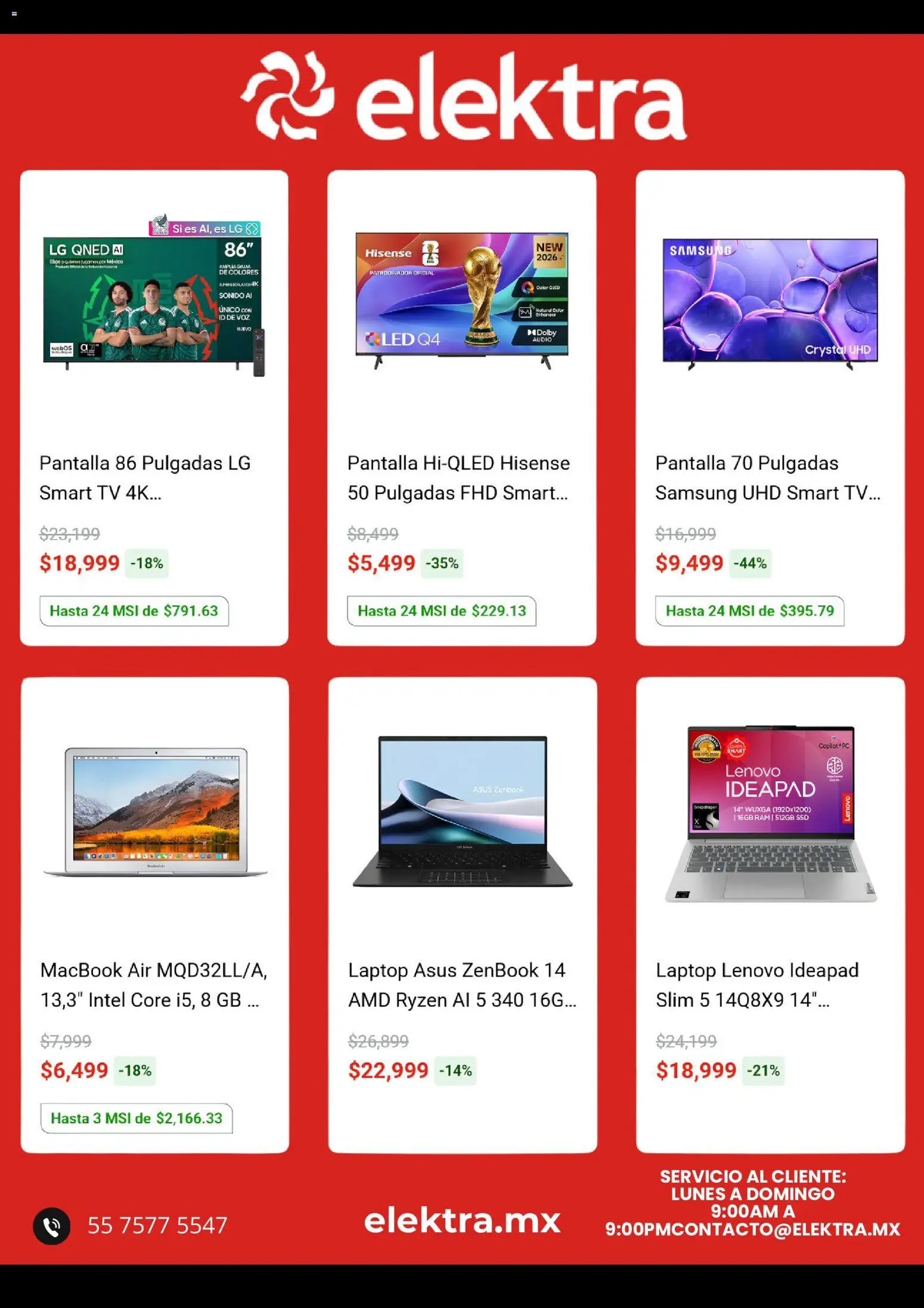 Nuevas ofertas de Elektra válidas en toda la República Mexicana desde el 04/08/2026. ¡Encuentra las mejores ofertas en Elektra catálogo! | Página: 4